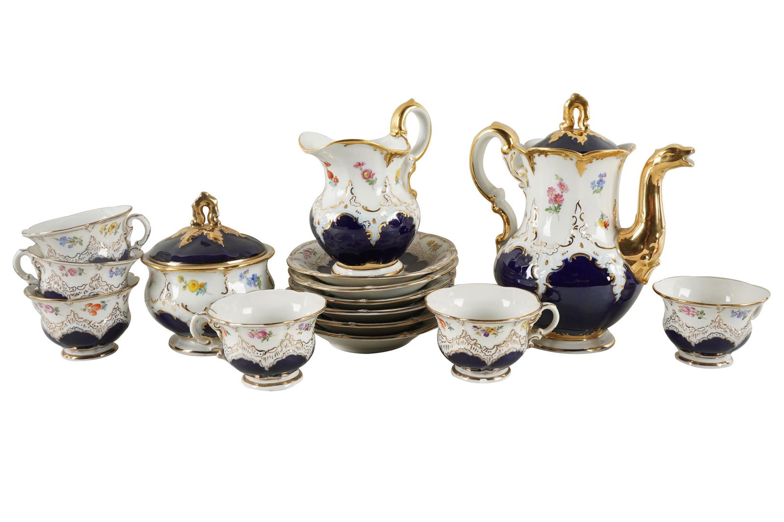 MEISSEN PORCELAIN CHOCOLATE SERVICE (1 of 11)