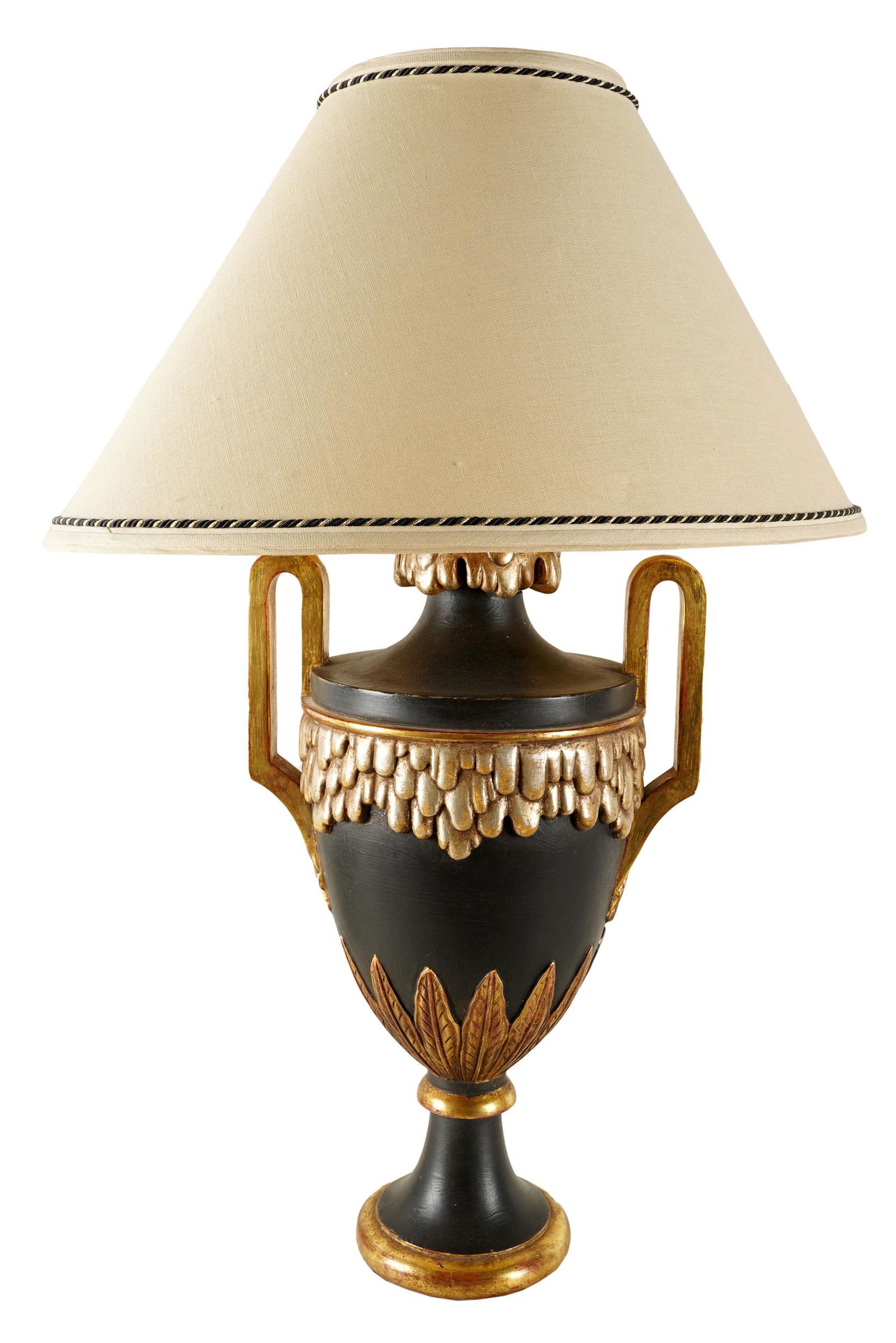 NEOCLASSIC STYLE PAINTED & GILT TABLE LAMP (1 of 8)