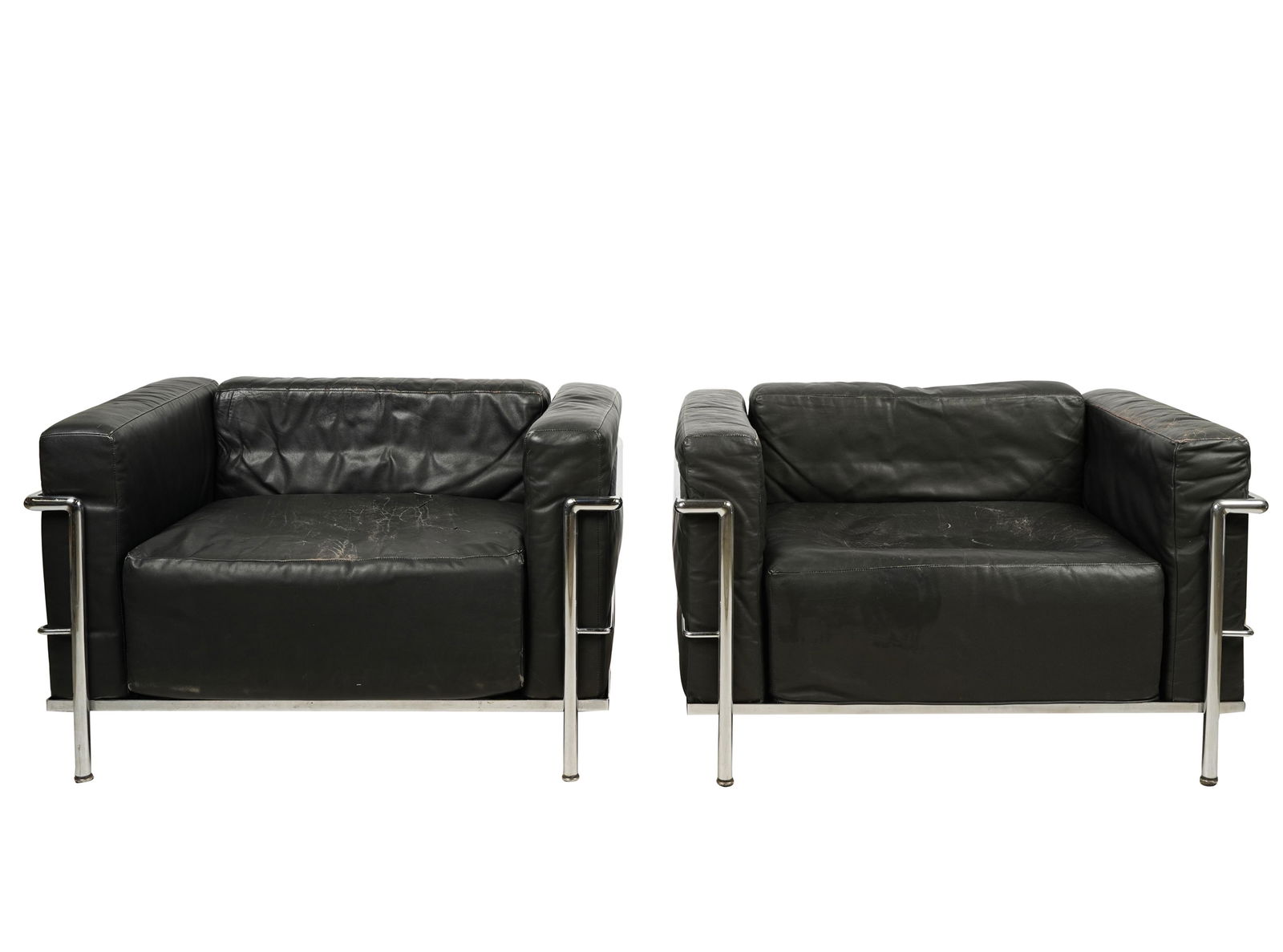LE CORBUSIER FOR CASSINA: TWO LC3 GRANDE MODELE CHAIRS (1 of 8)