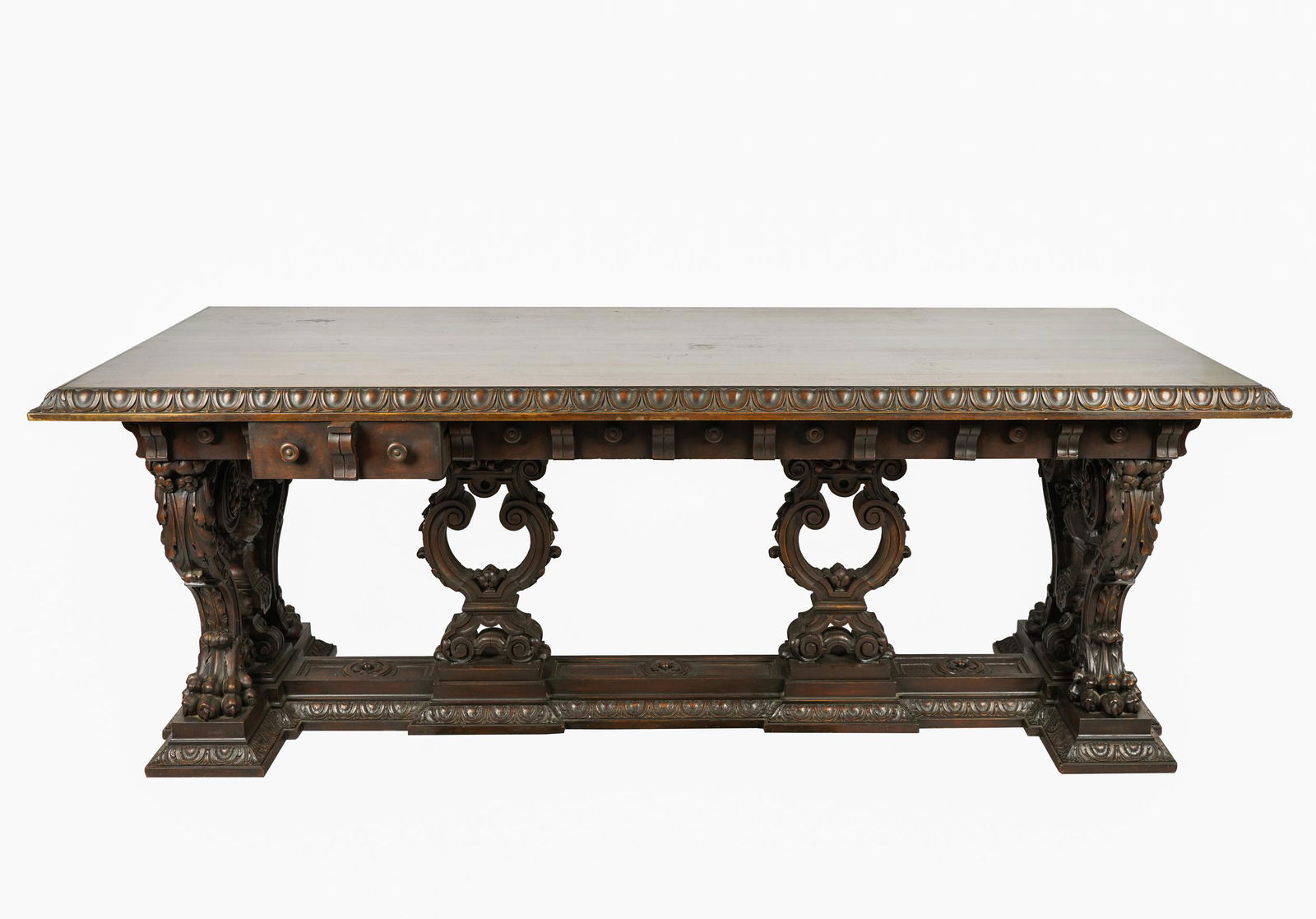 RENAISSANCE REVIVAL STYLE  LIBRARY TABLE (1 of 10)