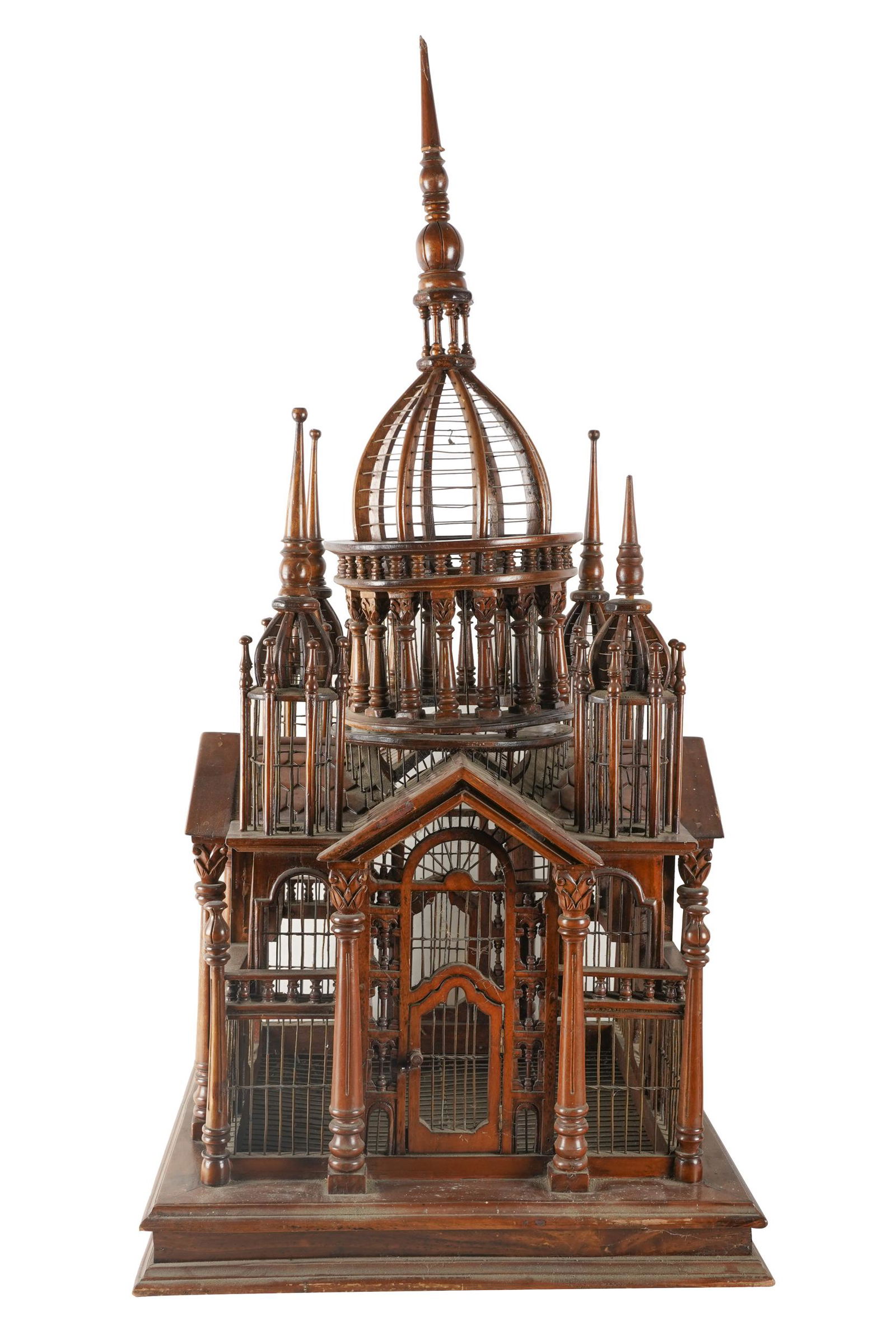 WOOD & WIRE ARCHITECTURAL BIRDCAGE (1 of 14)