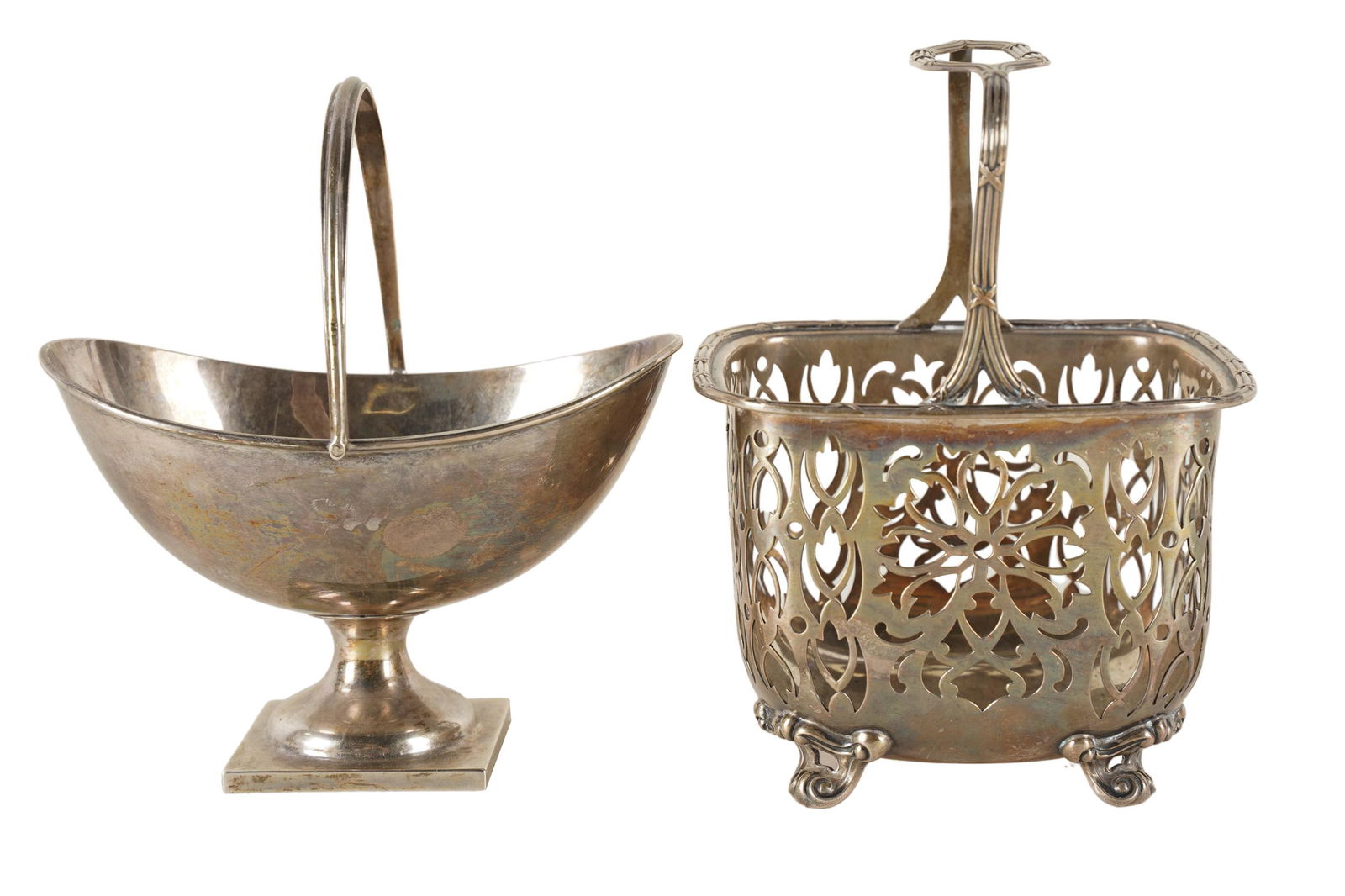 TWO SMALL STERLING BASKETS (1 of 8)