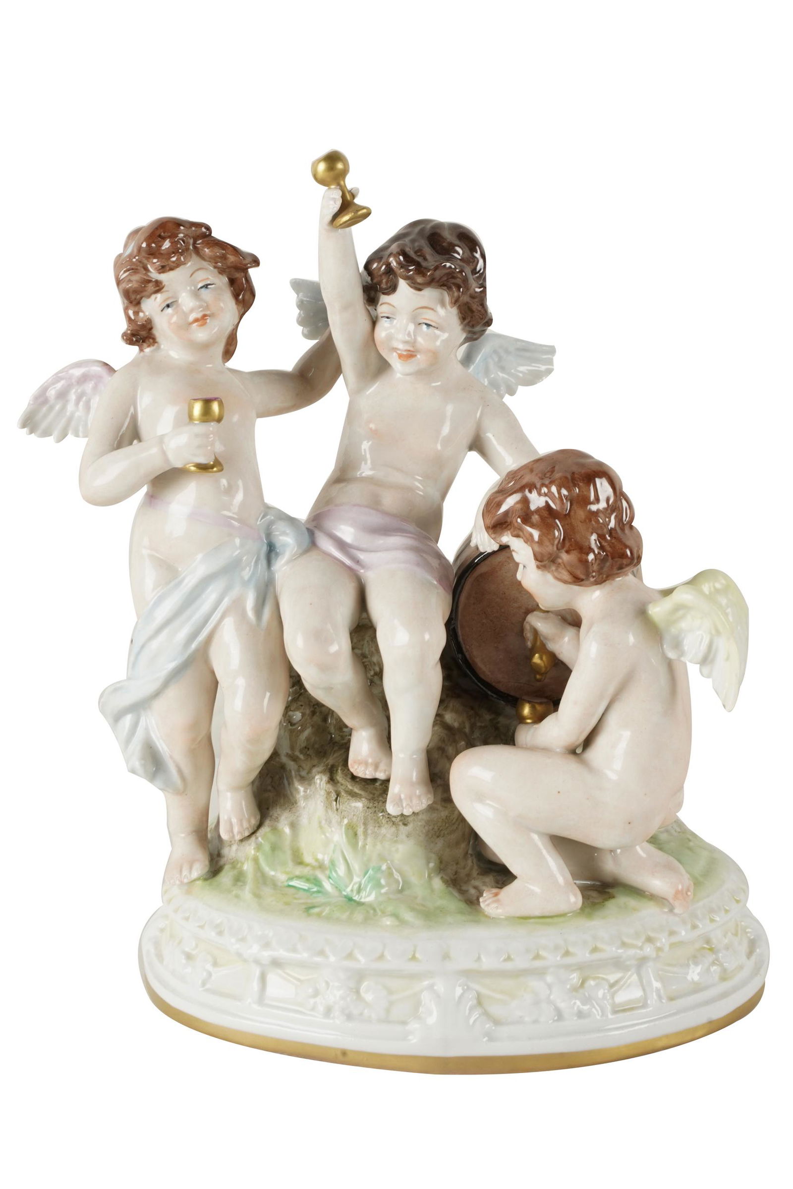 SITZENDORF PORCELAIN CHERUB GROUP (1 of 11)