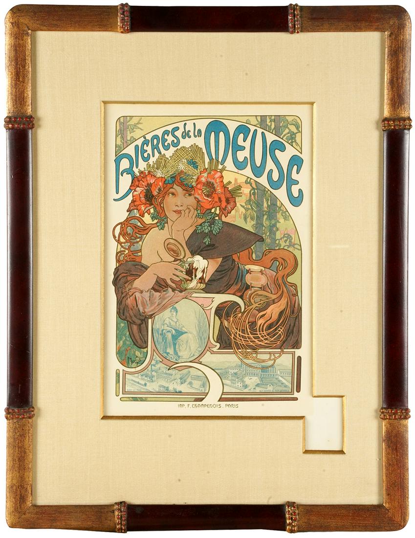 ALPHONSE MUCHA: "BIERES DE LA MEUSE" (1 of 7)