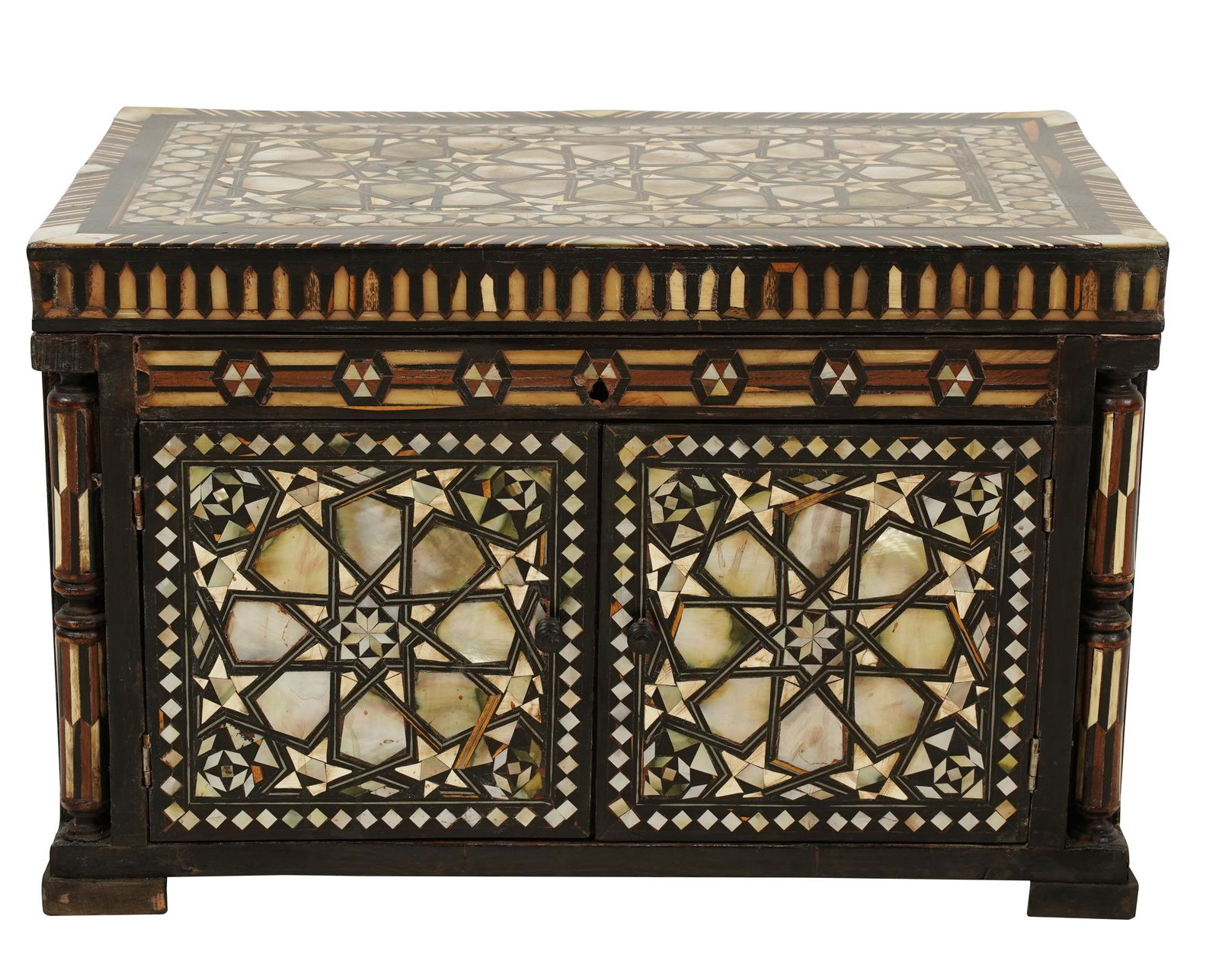 MOORISH-STYLE INLAID TABLE CABINET (1 of 7)