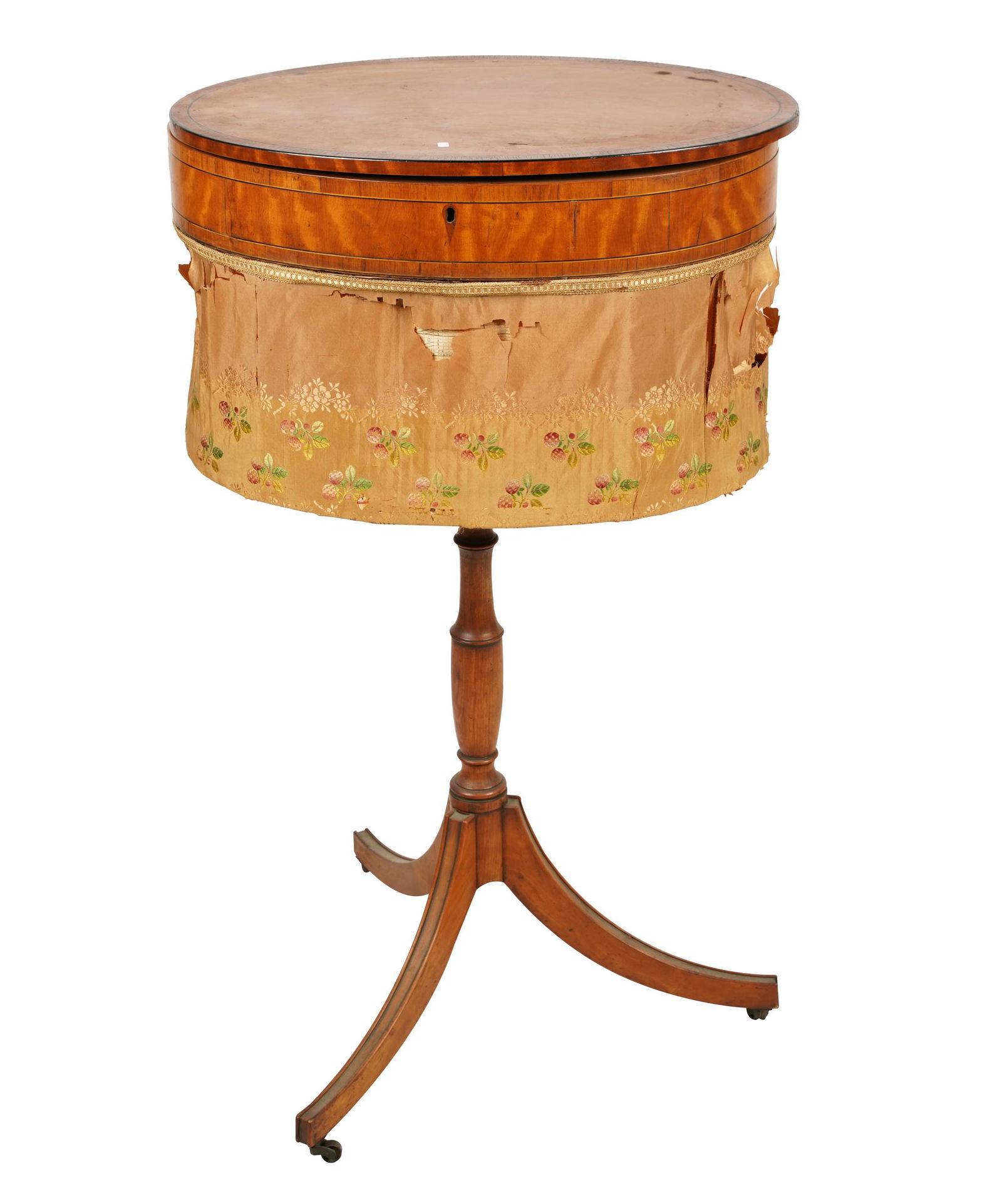 SHERATON STYLE SATINWOOD SEWING STAND (1 of 8)