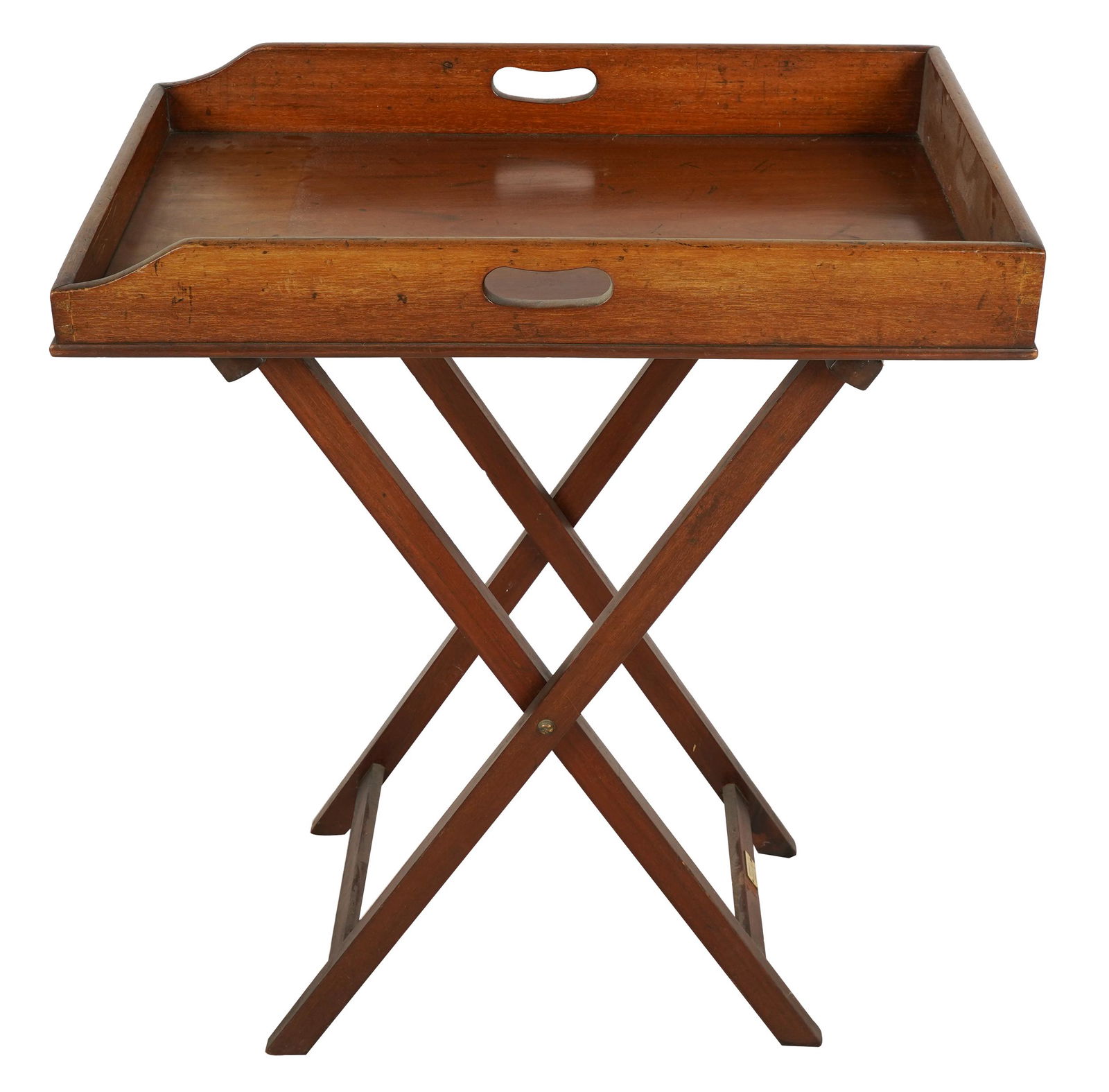 ENGLISH BUTLER'S TRAY ON STAND (1 of 9)