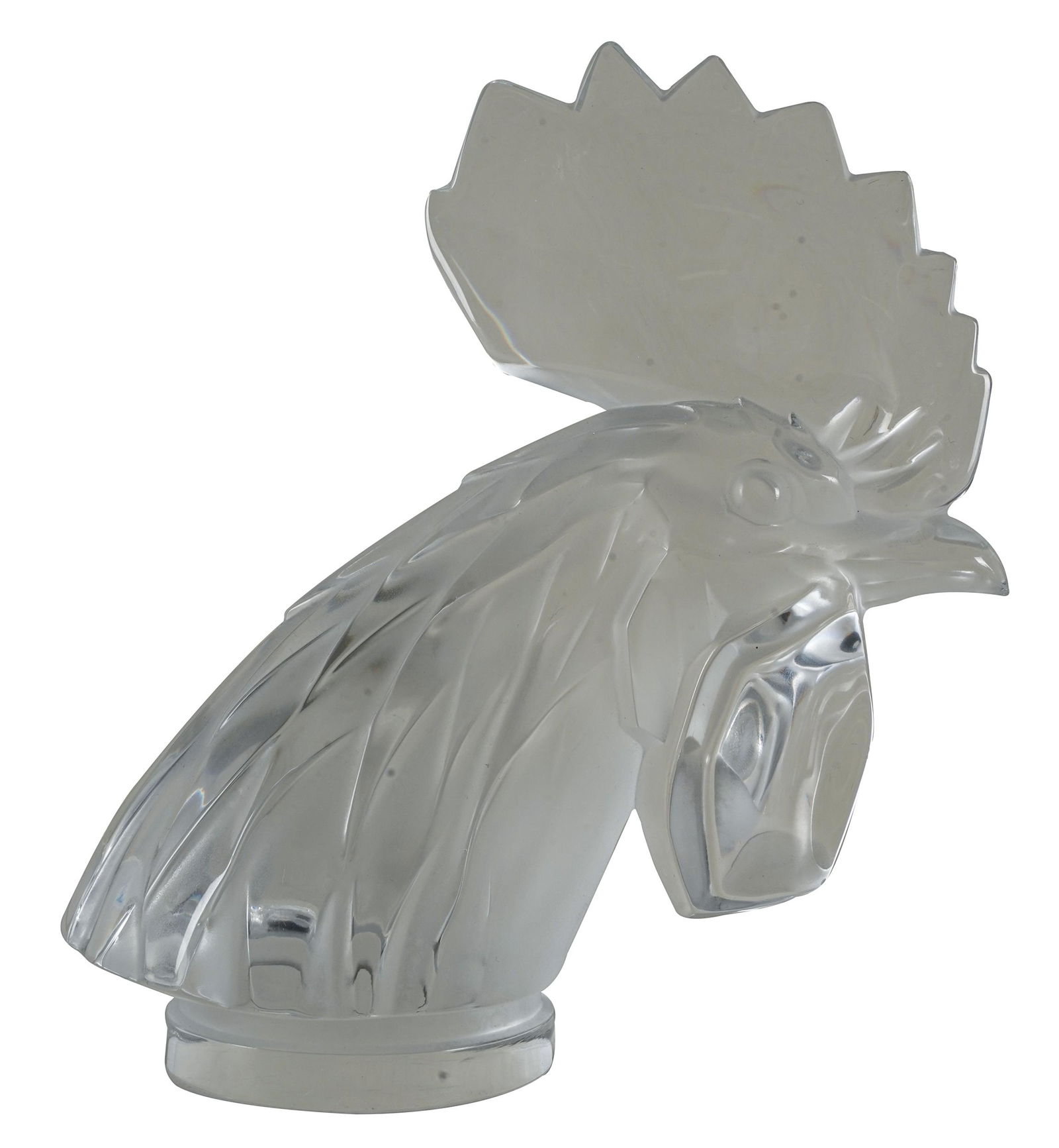 LALIQUE: MOLDED GLASS ROOSTER MASCOT (1 of 8)
