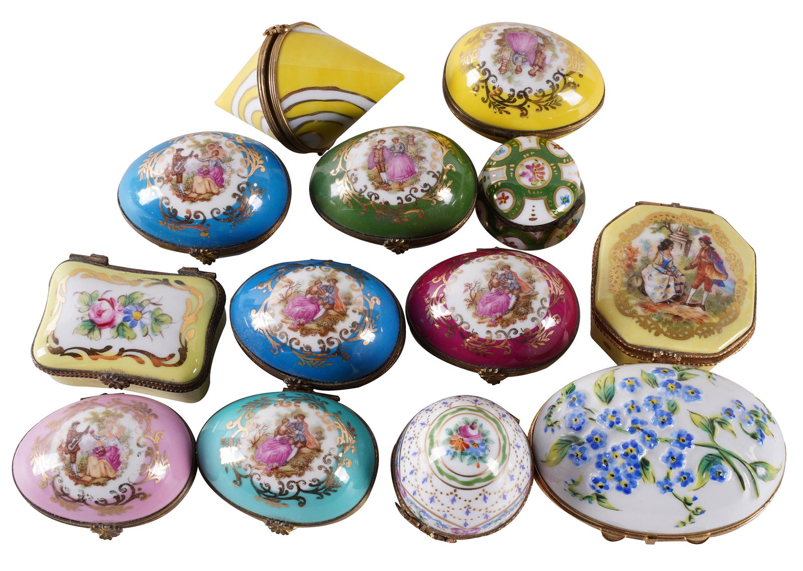 COLLECTION OF 13 LIMOGES MINIATURE BOXES (1 of 8)