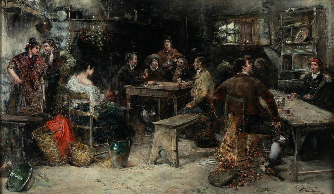 JUAN PABLO SALINAS (1871 - 1947): TAVERN INTERIOR (1 of 17)