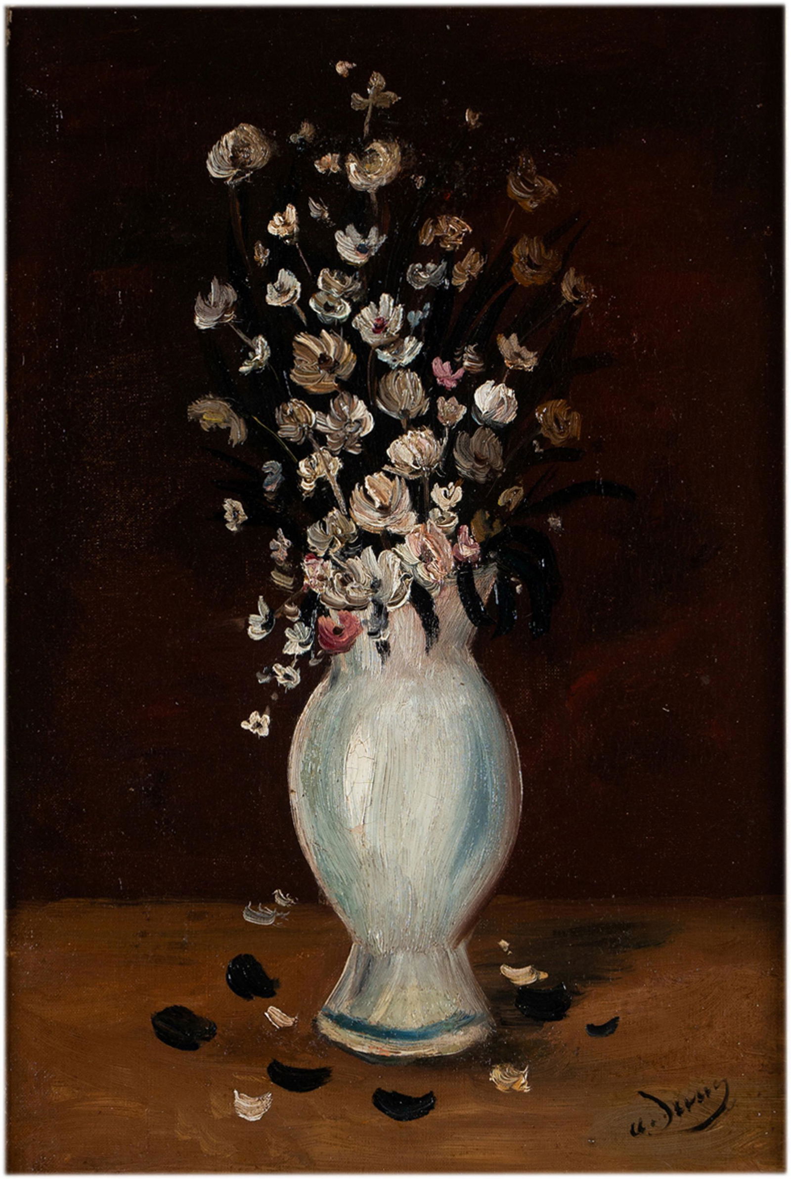 ANDRE DERAIN (1880-1954): "BOUQUET DE FLEURS": oil on canvas; signed 'A Derain' lower right; Provenance: Aguttes- Paris, 4 April 2012 [lot 114]; the Comite Andre Derain has confirmed the authenticity of this work; 16 x 10 1/2 inches