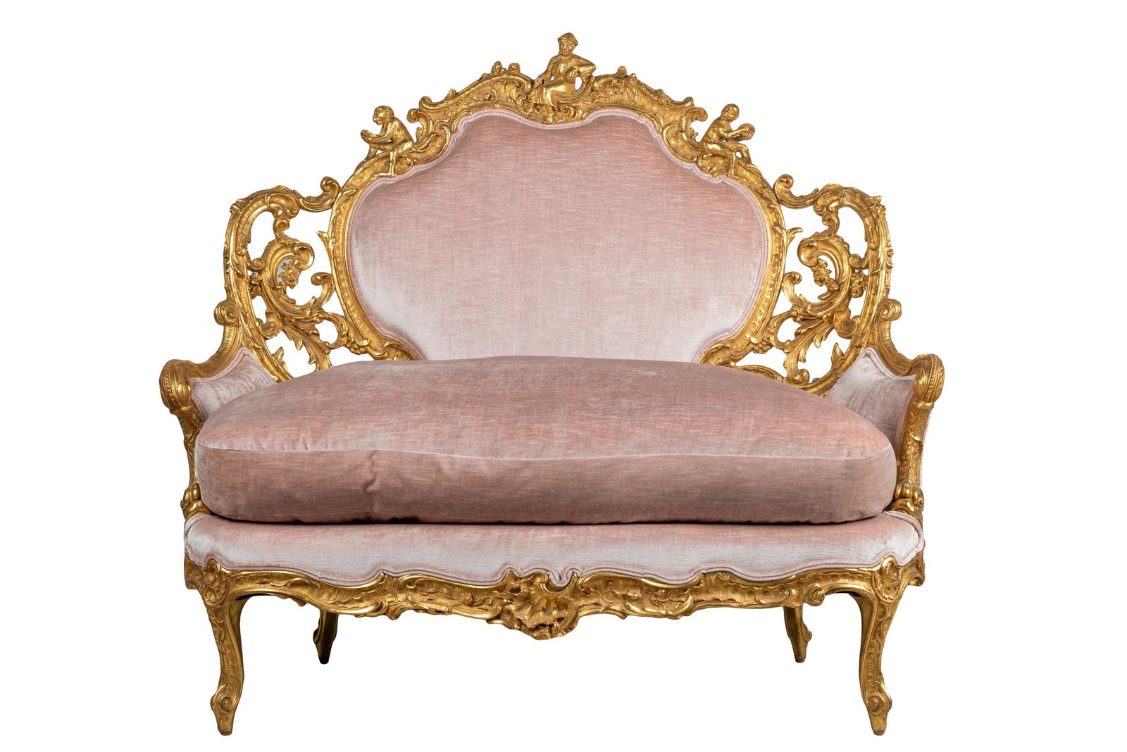 ITALIAN ROCOCO STYLE GILTWOOD SETTEE (1 of 14)