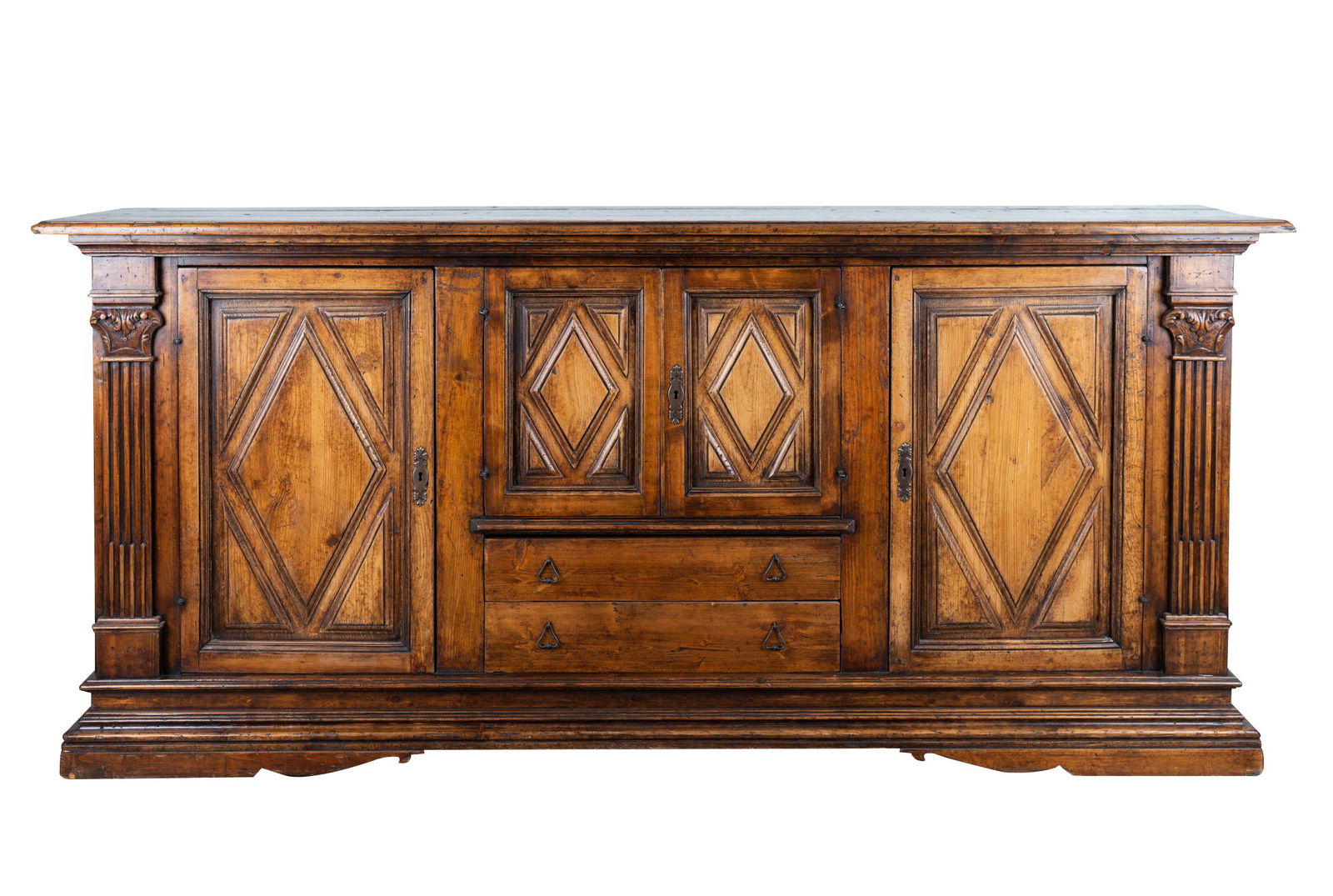 ITALIAN RENAISSANCE-STYLE CARVED WALNUT CREDENZA (1 of 9)