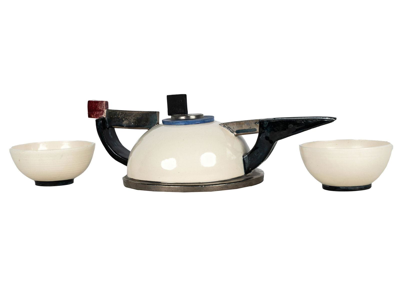 PETER SHIRE (B. 1947): UNTITLED (TEAPOT & TWO CUPS) (1 of 12)