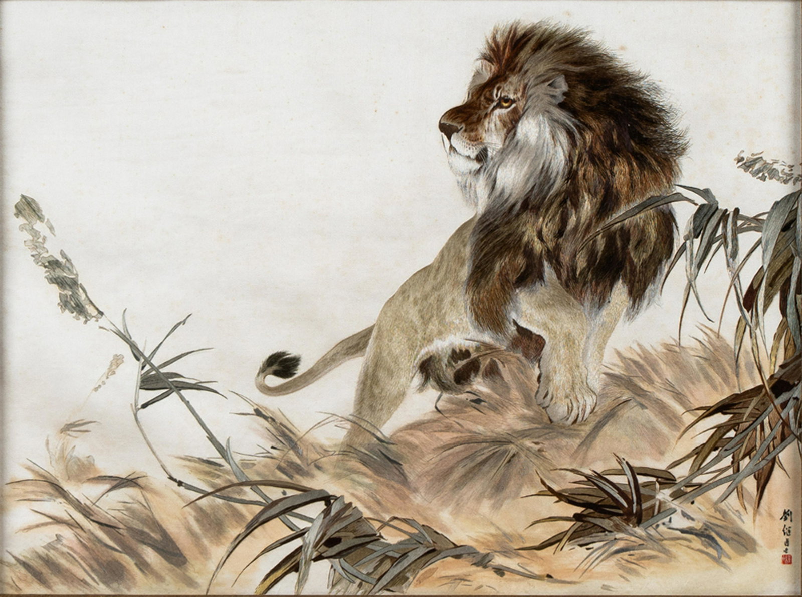 CHINESE SILK EMBROIDERY PANEL (1 of 14)