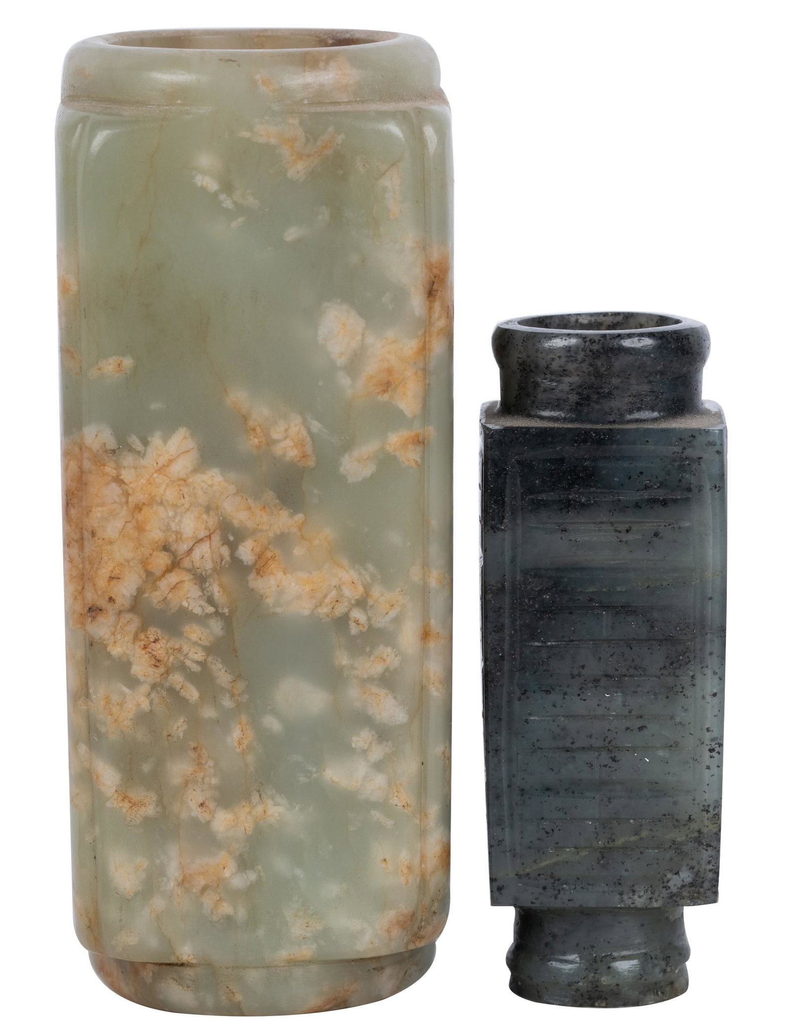 TWO CHINESE JADE KONG VESSELS (1 of 11)