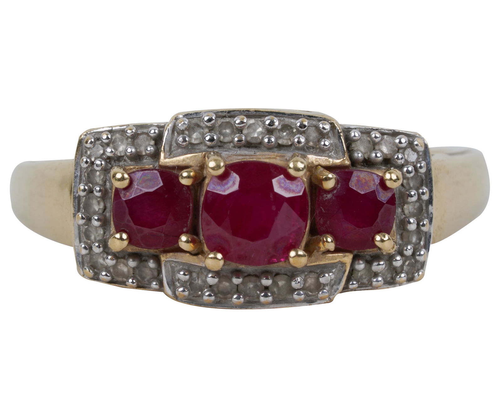 14 KARAT GOLD, RUBY, & DIAMOND RING (1 of 4)