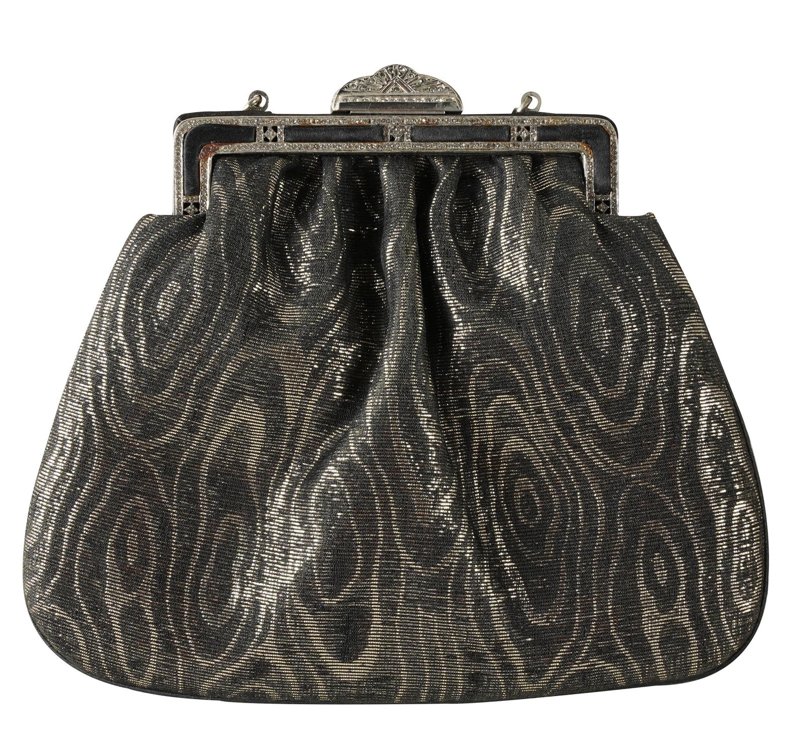JUDITH LEIBER METTALIC FABRIC EVENING BAG (1 of 5)