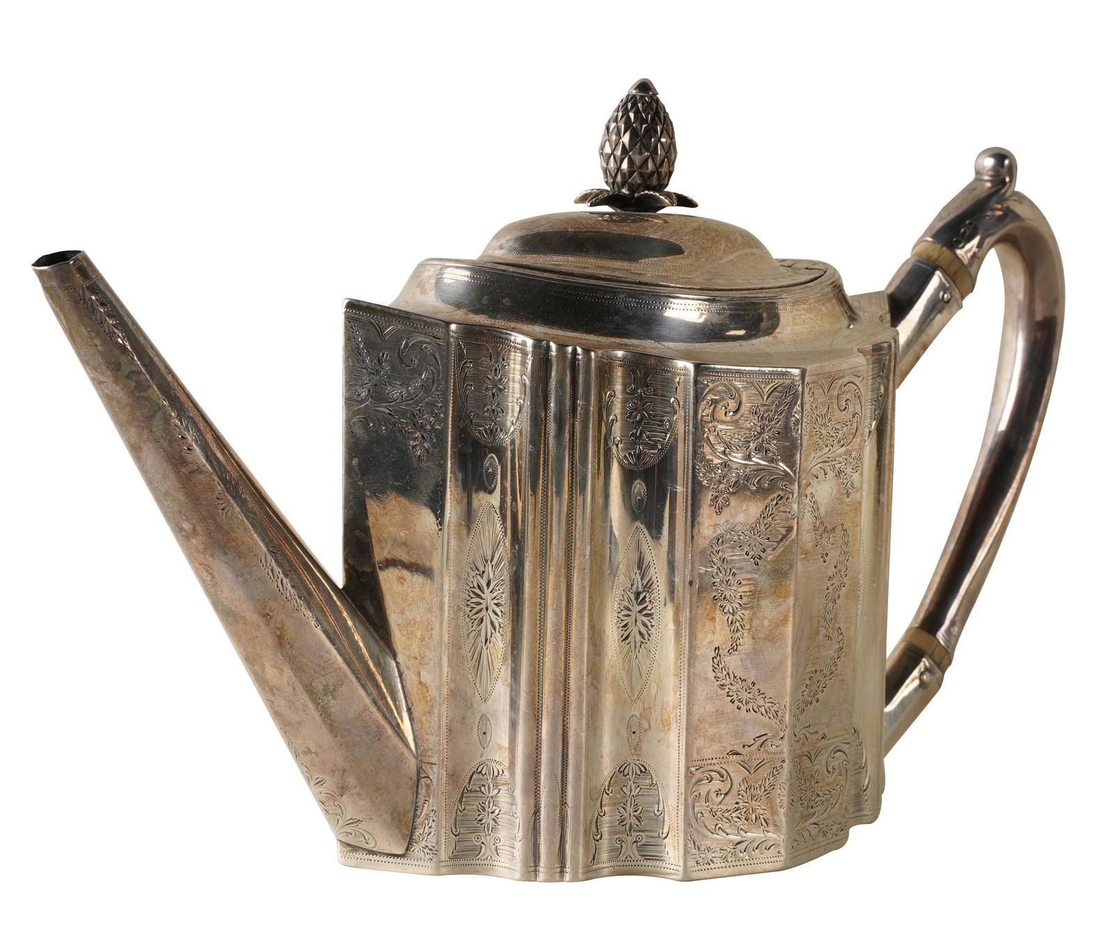 GEORGE III SILVER TEAPOT (1 of 8)