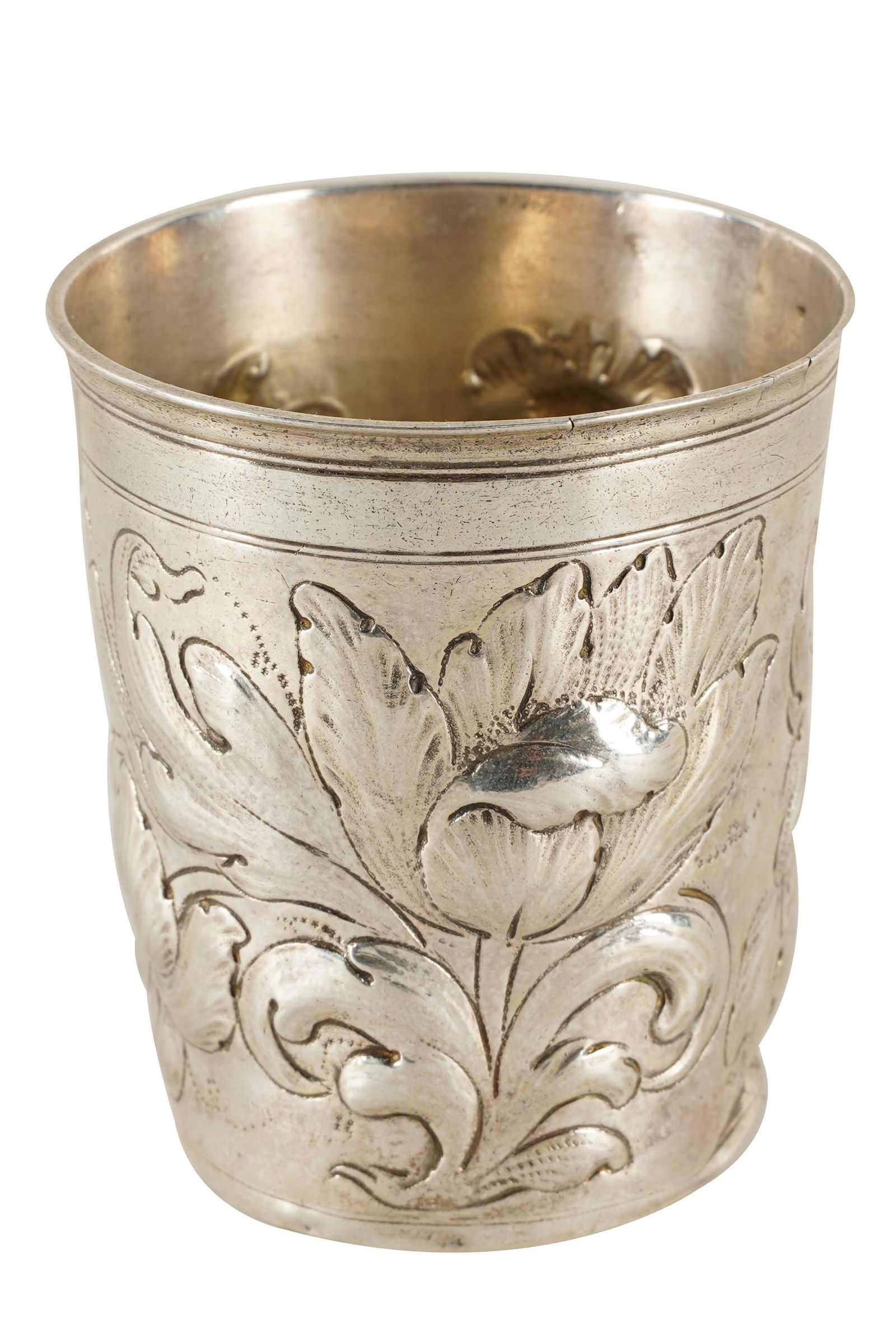 REINHOLD RIEL: GERMAN REPOUSSE SILVER BEAKER (1 of 5)