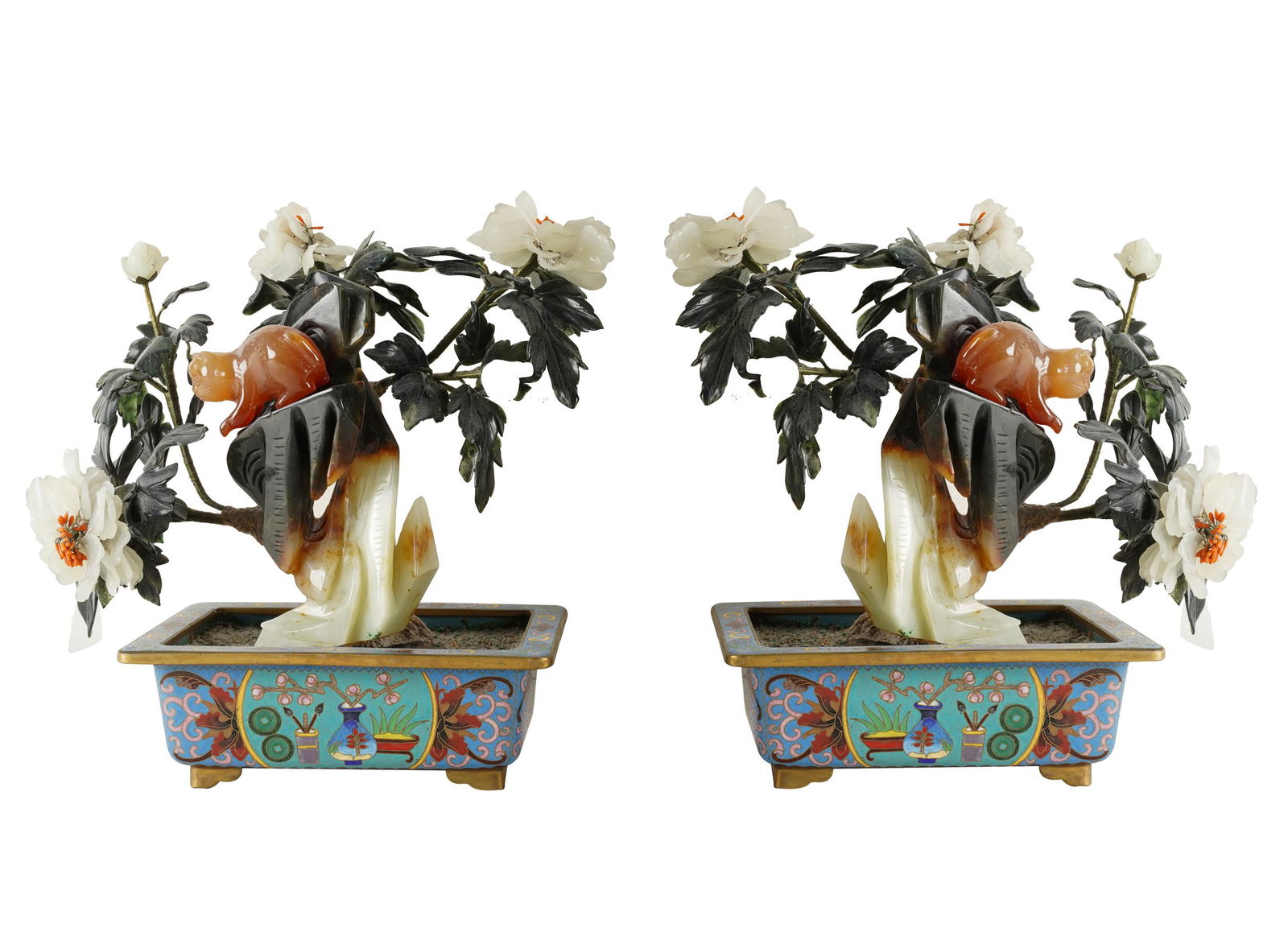 PAIR OF CHINESE MINERAL TREES (1 of 10)