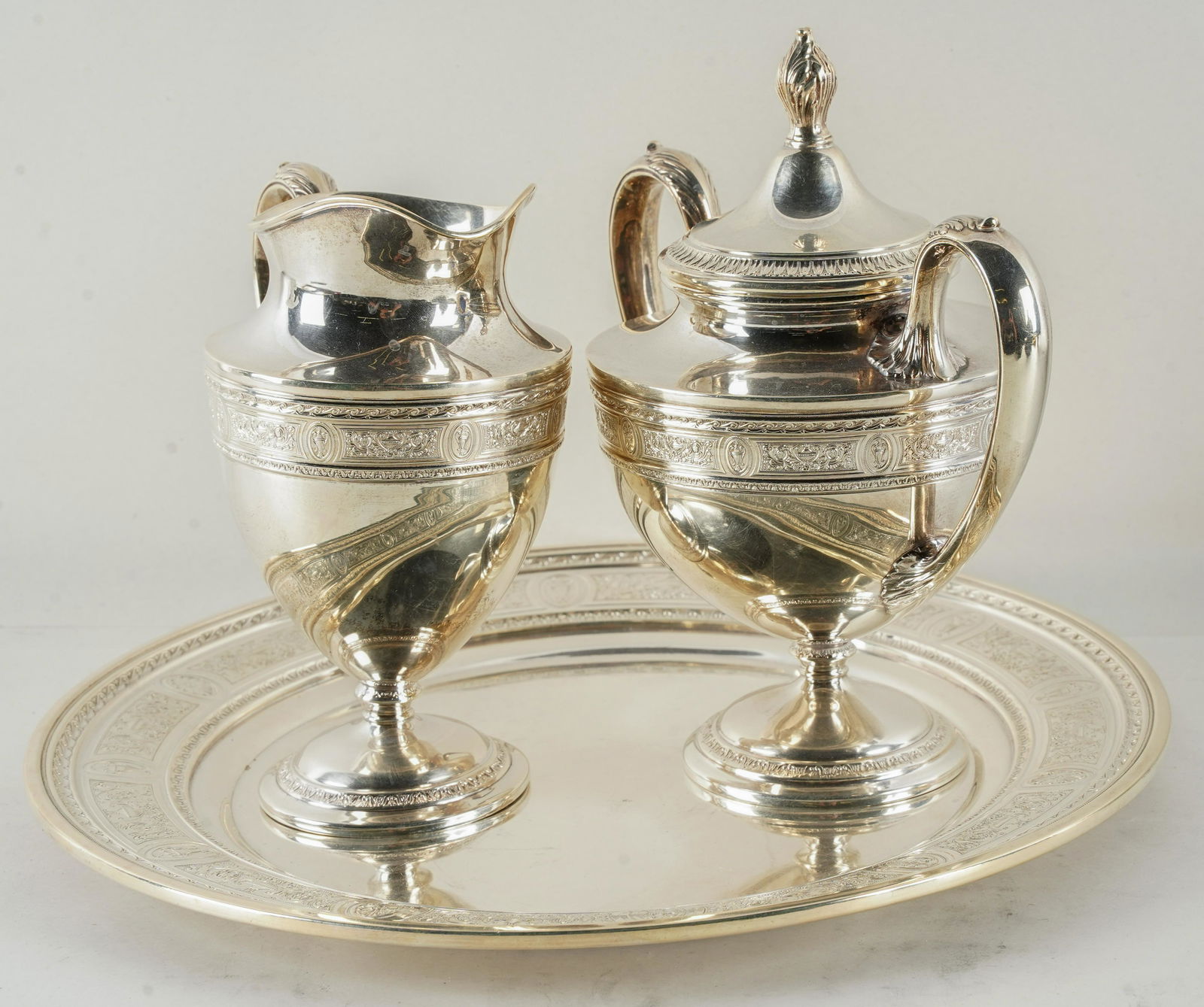 INTERNATIONAL SILVER CO. STERLING TEA SERVICE (1 of 11)