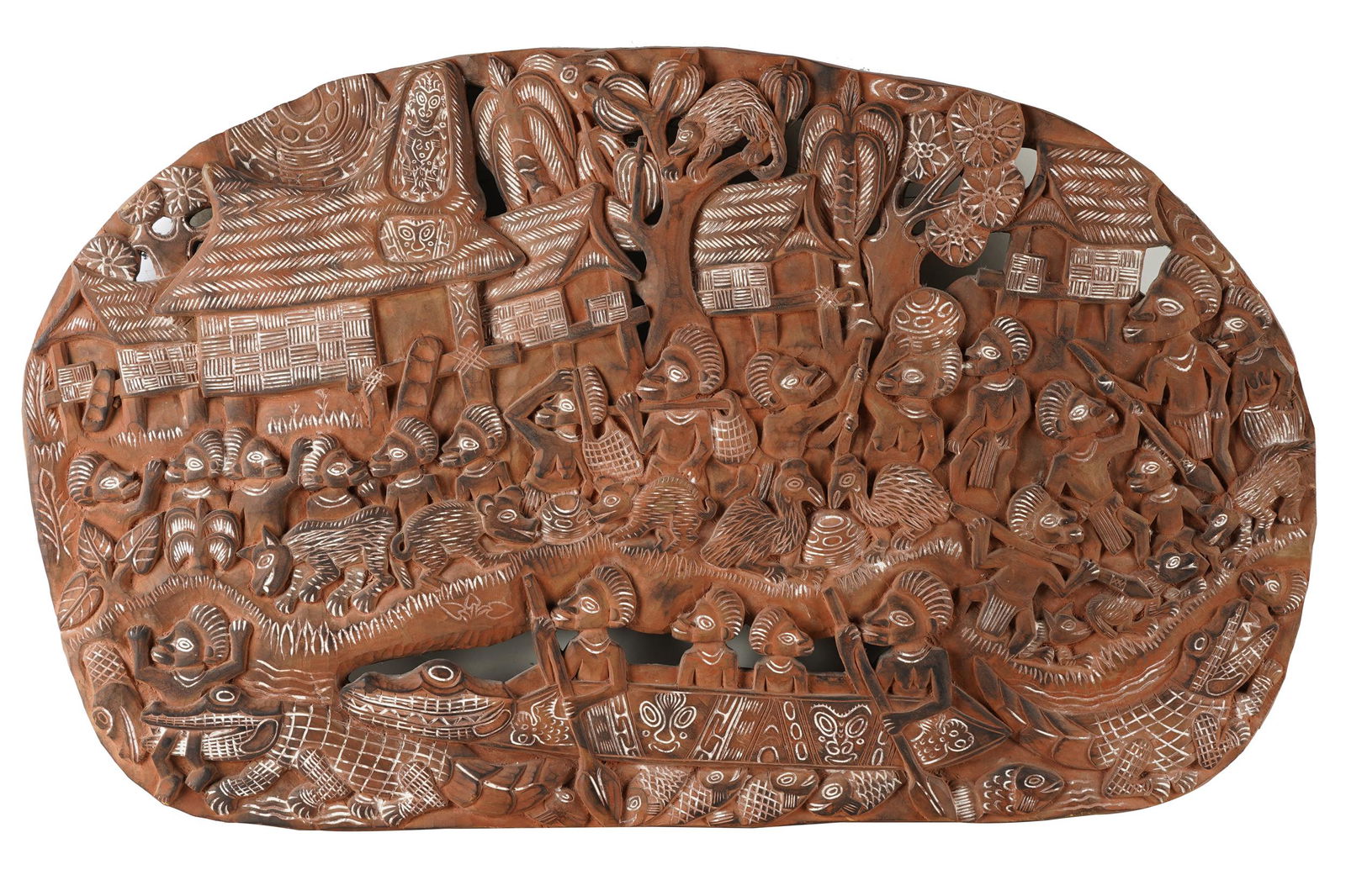 AFRICAN CARVED WOOD PANEL (1 of 8)