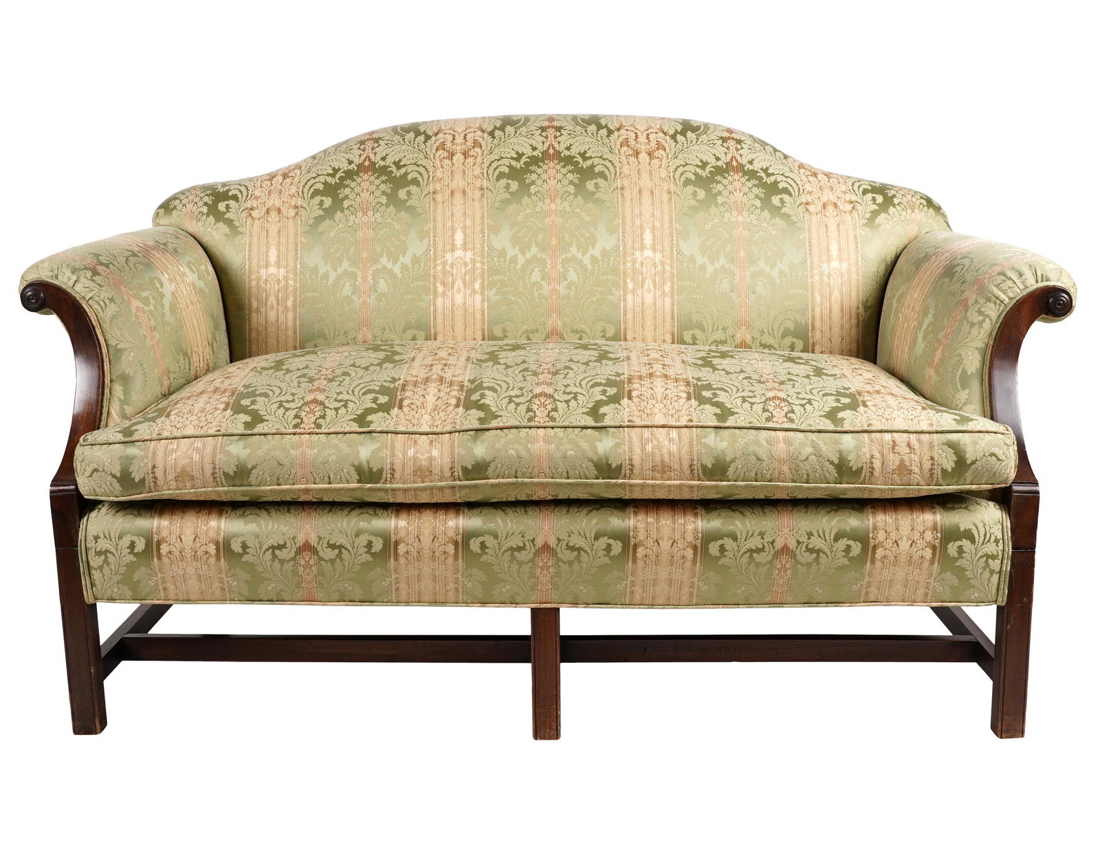 CHIPPENDALE STYLE MAHOGANY SETTEE (1 of 11)