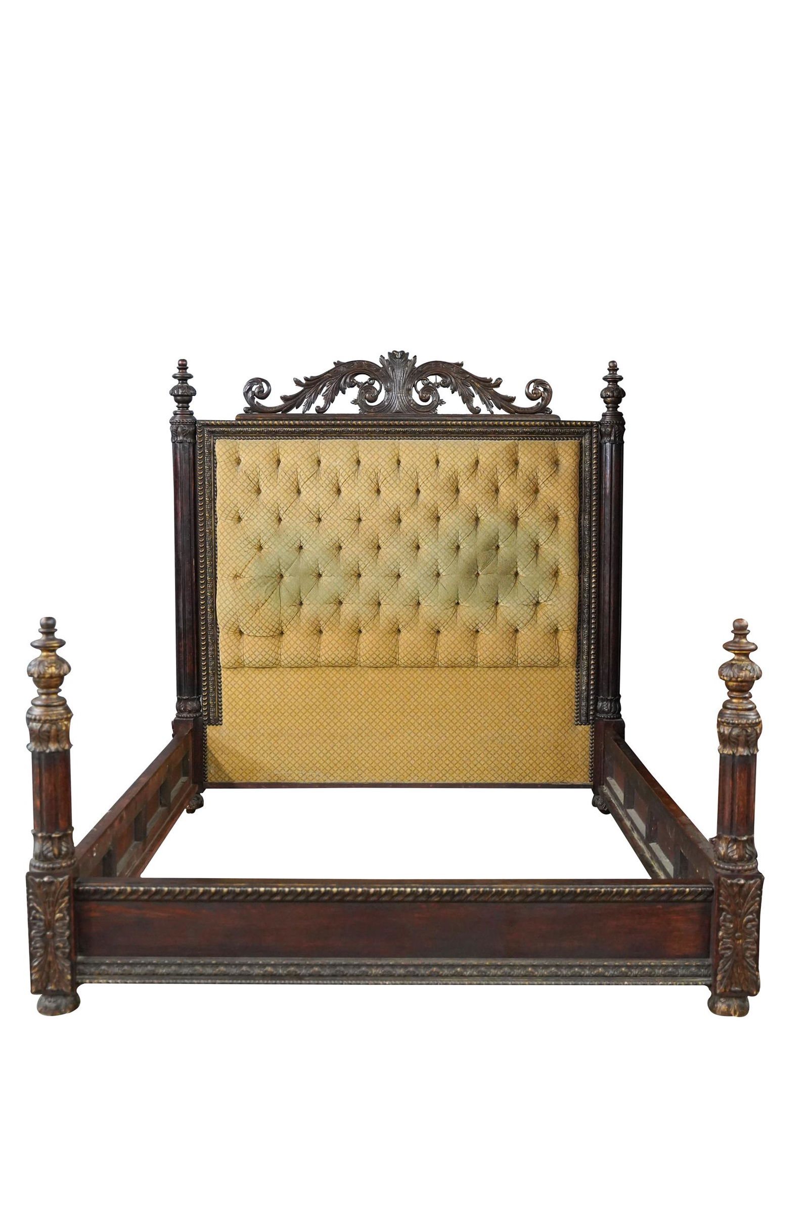 BAROQUE STYLE CARVED & GILT OAK  BED (1 of 15)