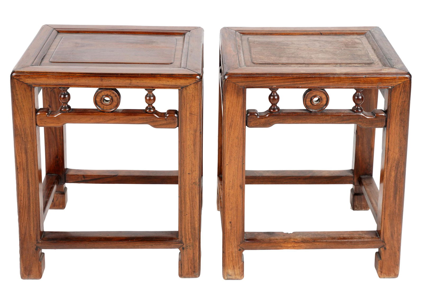 PAIR OF CHINESE CARVED HARDWOOD STANDS (1 of 9)