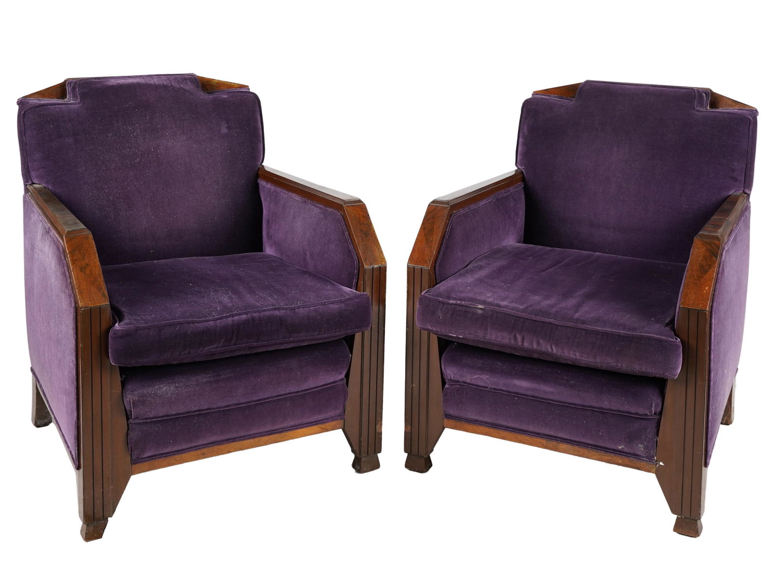 PAIR OF ART DECO CLUB CHAIRS (1 of 8)