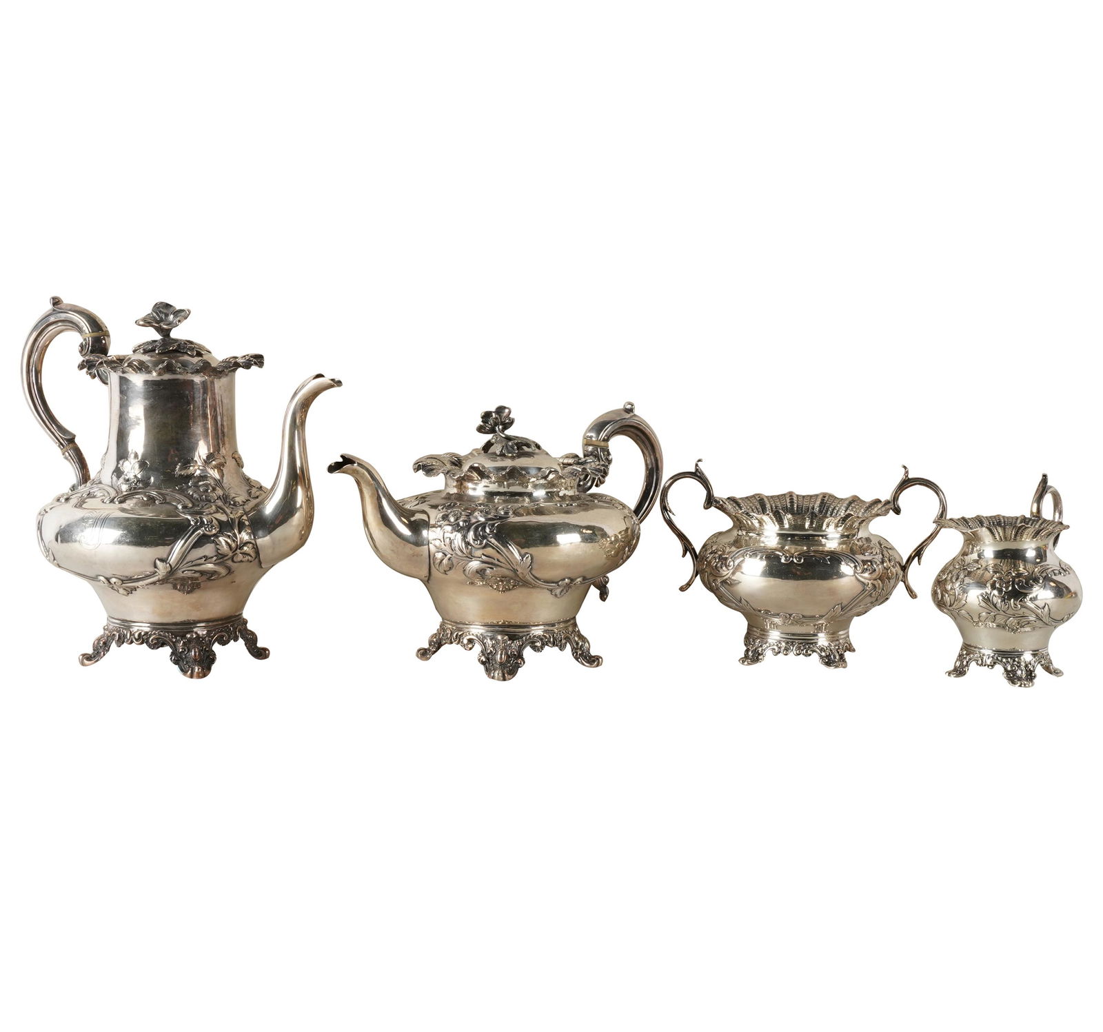VICTORIAN STERLING TEA SERVICE (1 of 10)