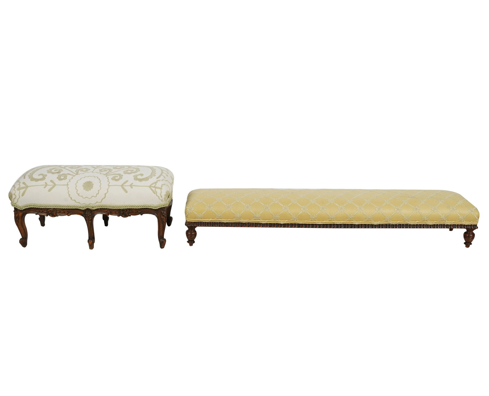 TWO CONTINENTAL FOOTSTOOLS (1 of 10)