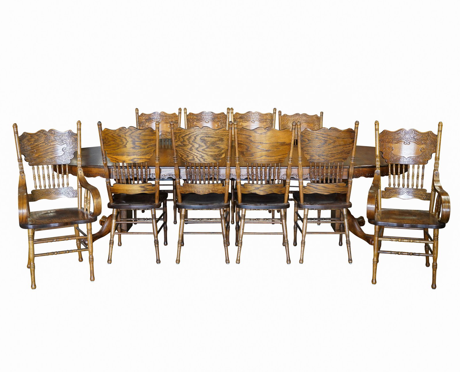 AMERICAN OAK DINING SET (1 of 9)