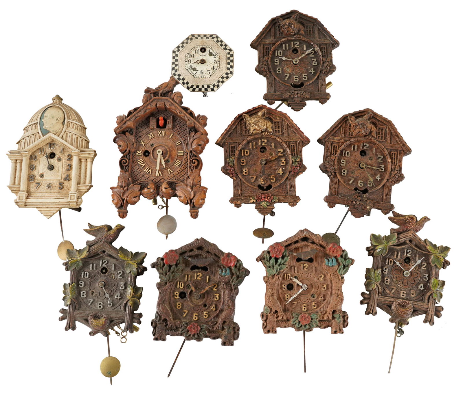 TEN KEEBLER PENDULETTE CLOCKS (1 of 9)