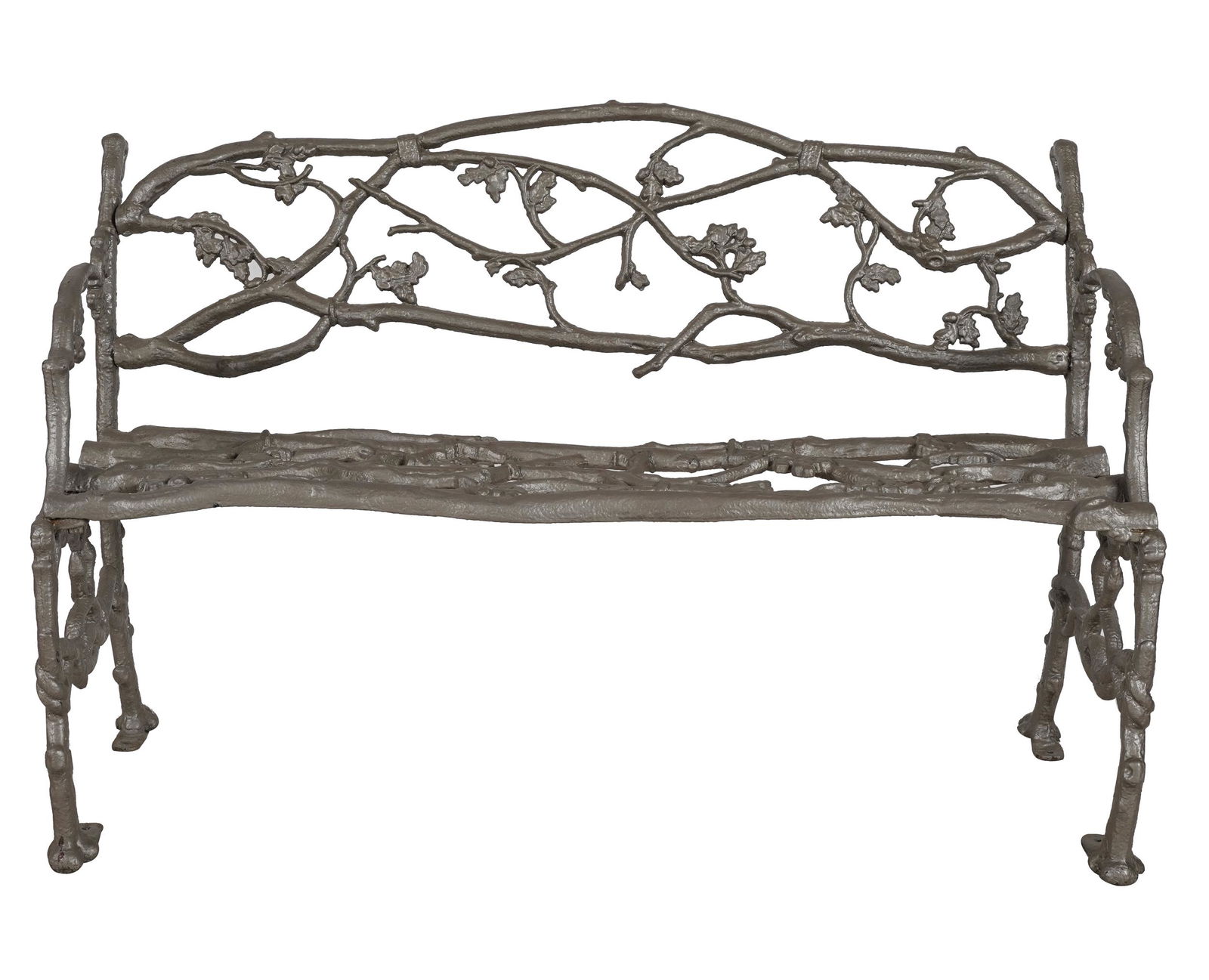 IRON FAUX BOIS GARDEN BENCH (1 of 9)