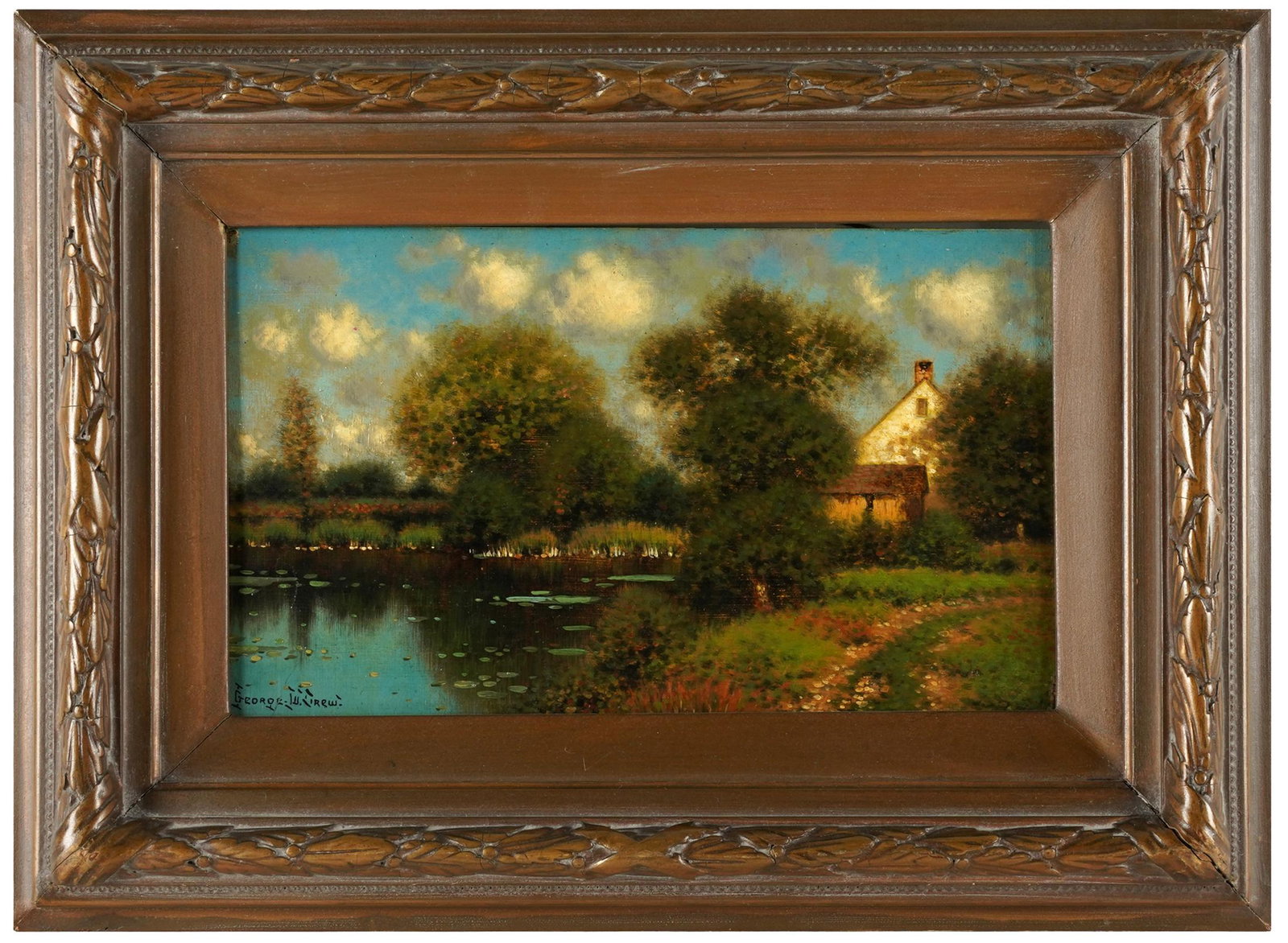 GEORGE W. DREW (1875 - 1968): FARM BY A POND (1 of 6)