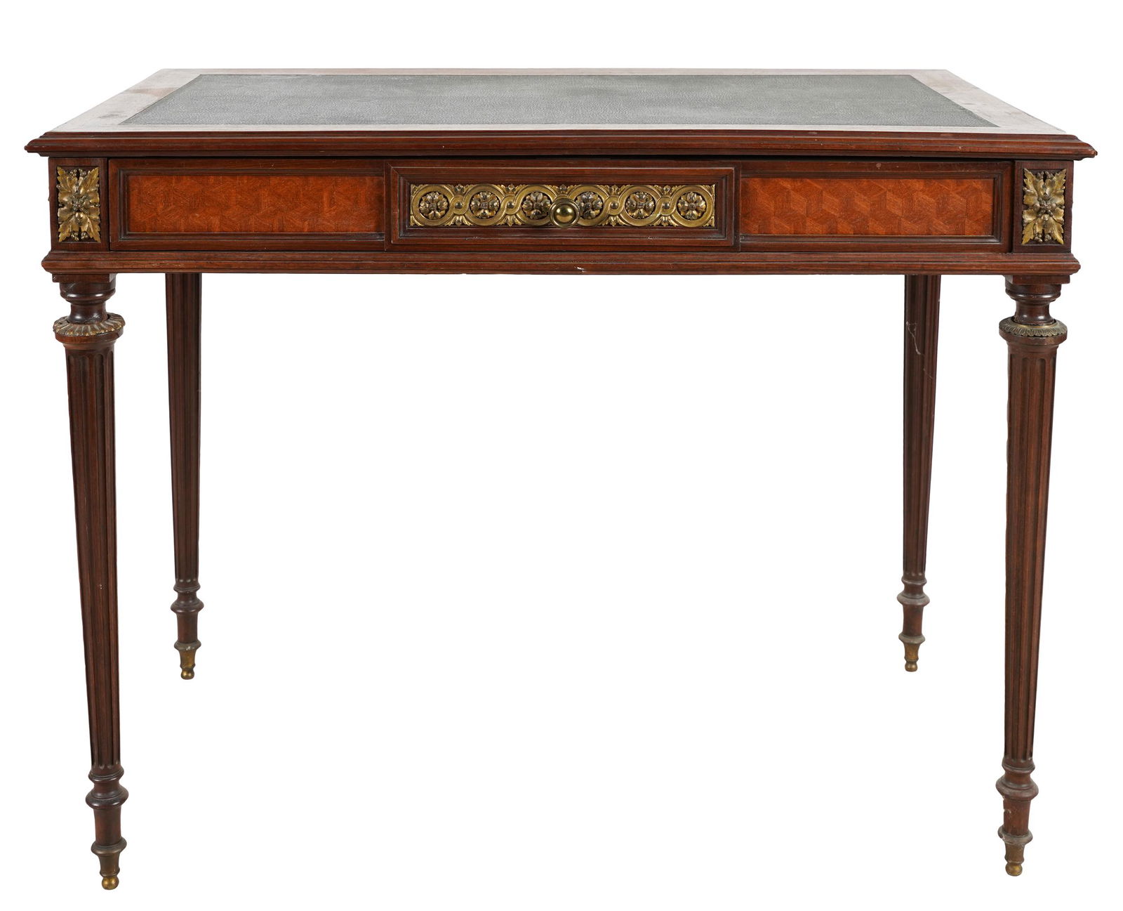 LOUIS XVI STYLE MAHOGANY WRITING TABLE (1 of 9)