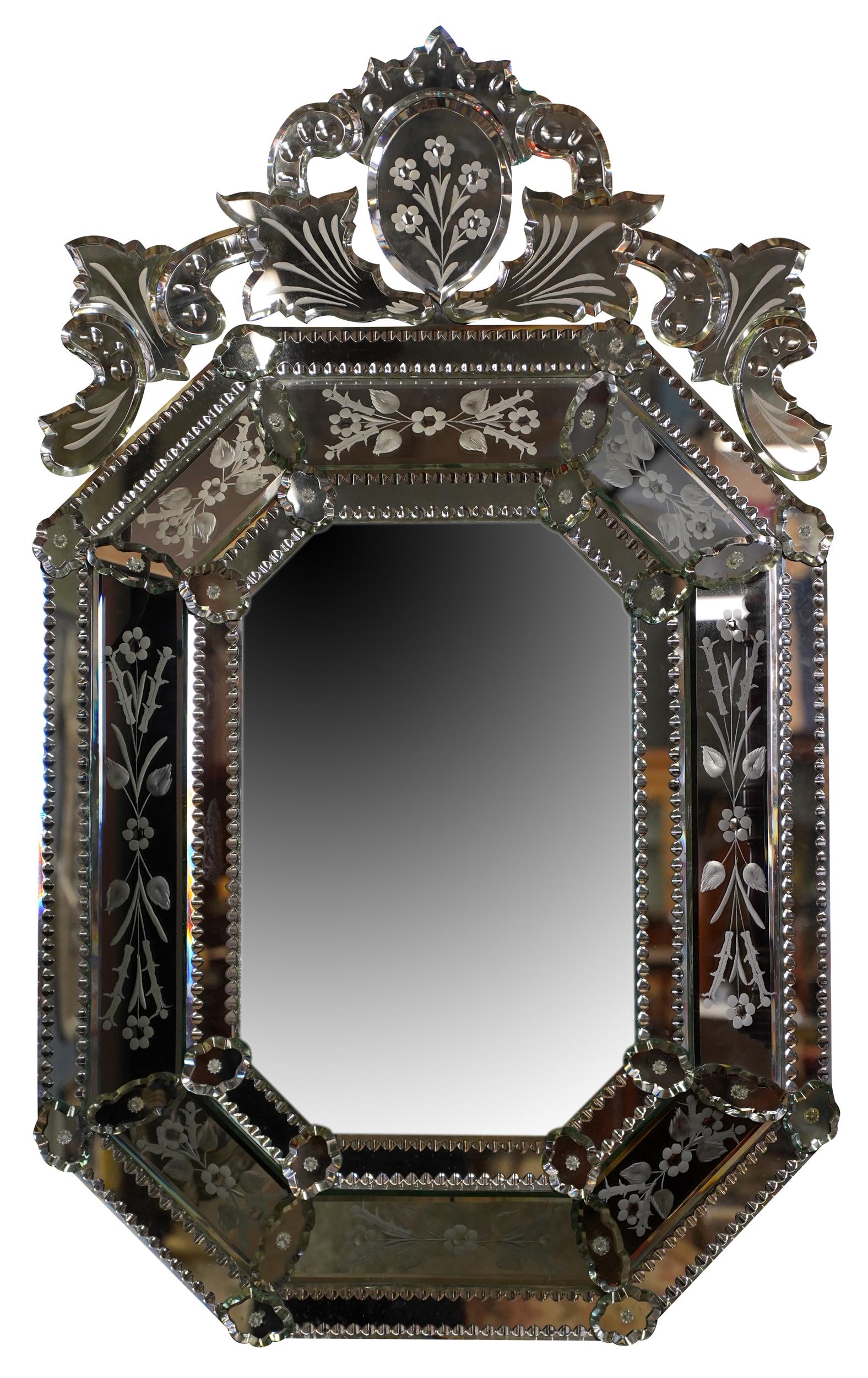 VENETIAN GLASS WALL MIRROR (1 of 9)