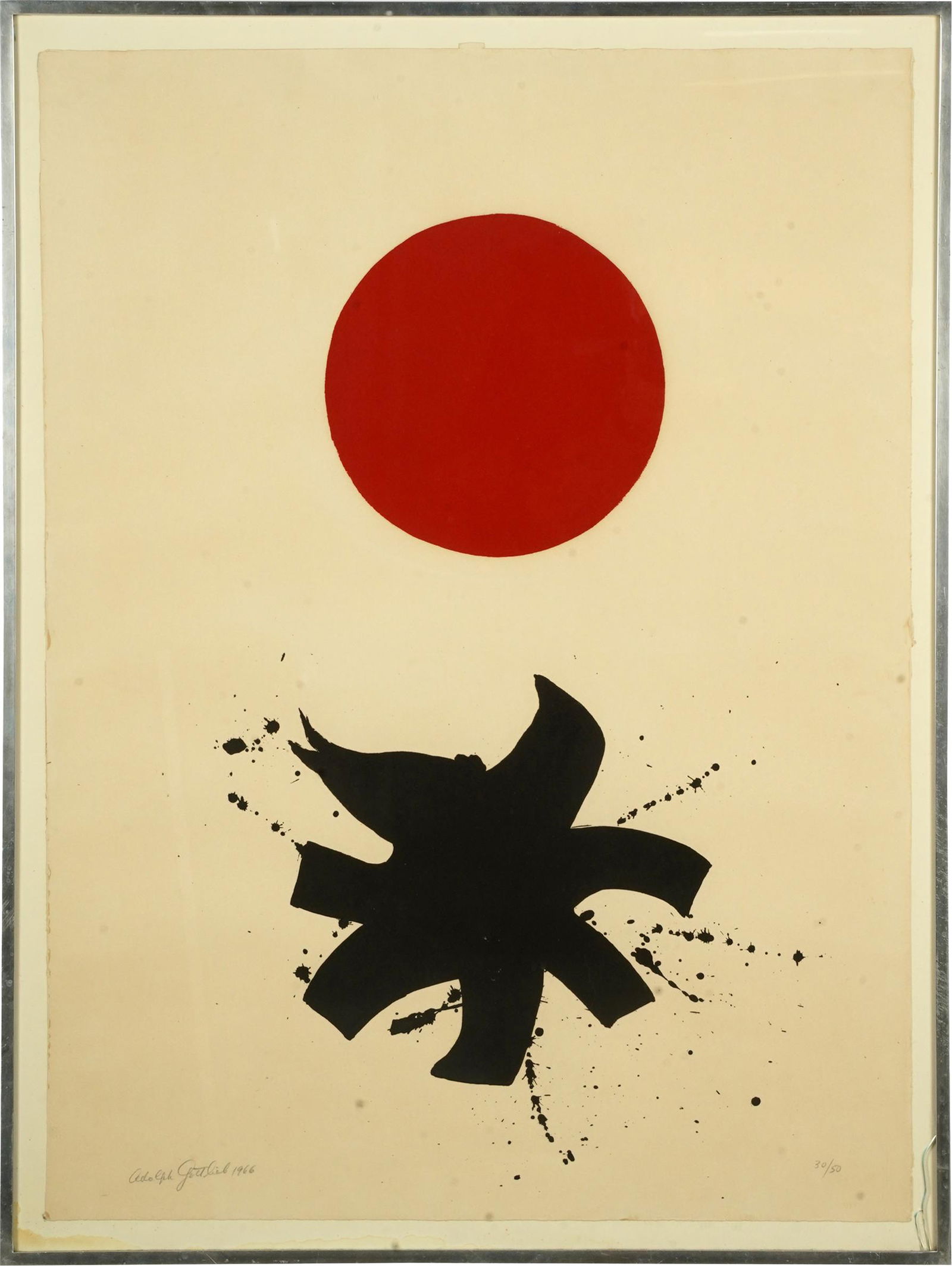 ADOLPH GOTTLIEB (1903 - 1974): "BLACK SPLASH" (1 of 7)