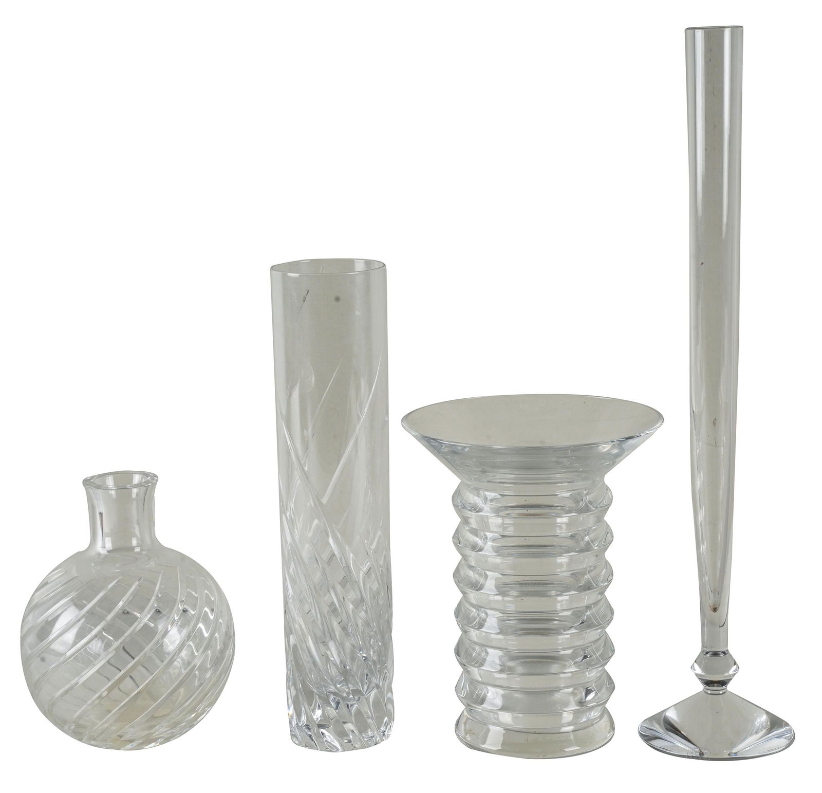 FOUR SMALL BACCARAT CRYSTAL VASES (1 of 10)
