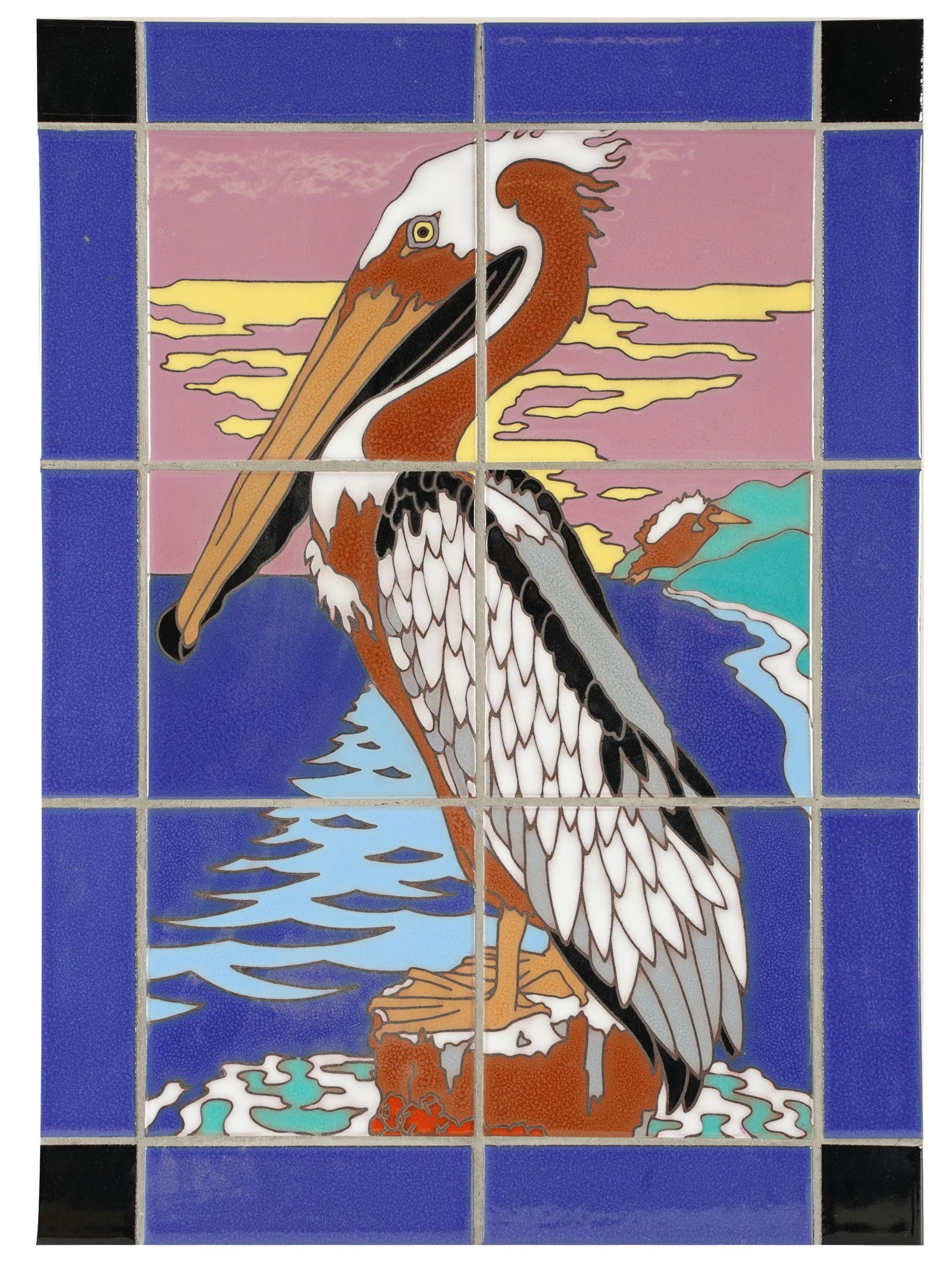 TILE PLAQUE OF A PELICAN (1 of 7)
