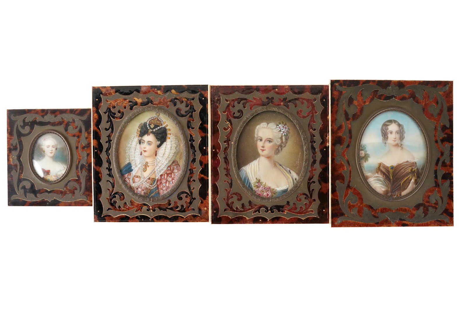 FOUR PORTRAIT MINIATURES (1 of 6)