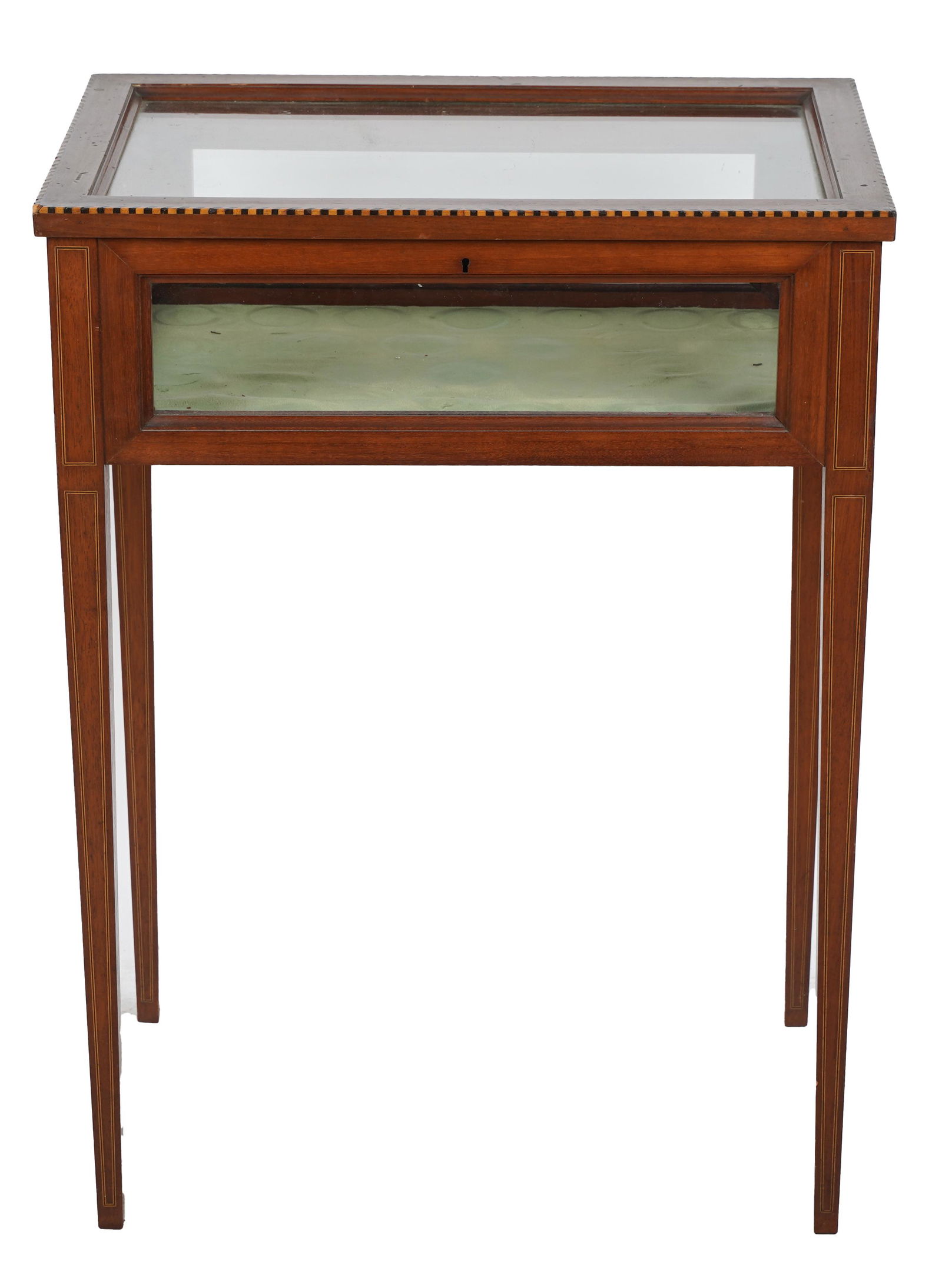 EDWARDIAN INLAID-MAHOGANY VITRINE TABLE (1 of 9)