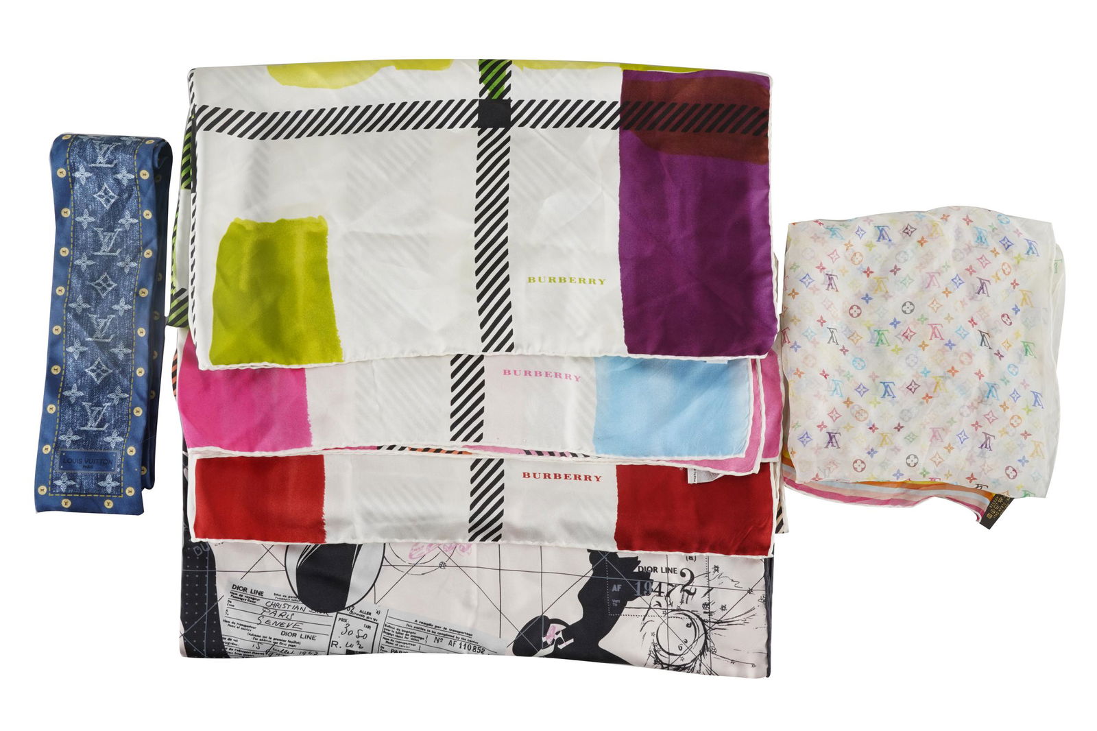 SIX DESIGNER SCARVES (1 of 9)