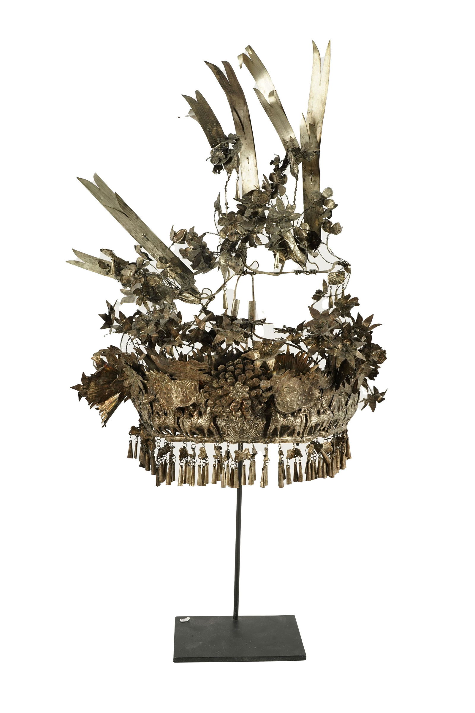 METAL MIAO TRIBAL MARRIAGE CROWN (1 of 9)