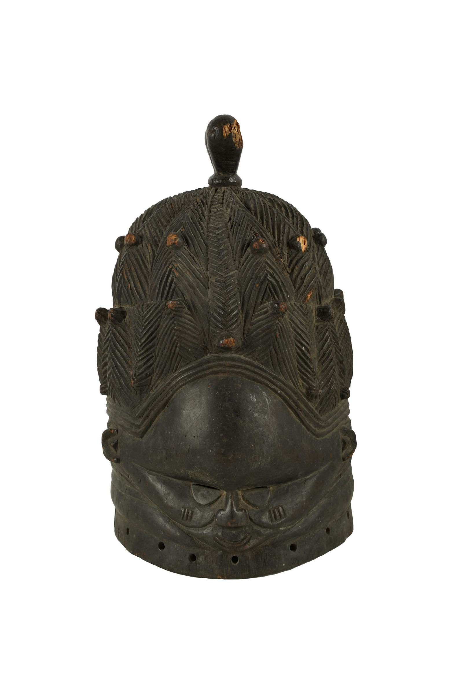 MENDE "SOWEI" WOOD HELMET MASK (1 of 9)