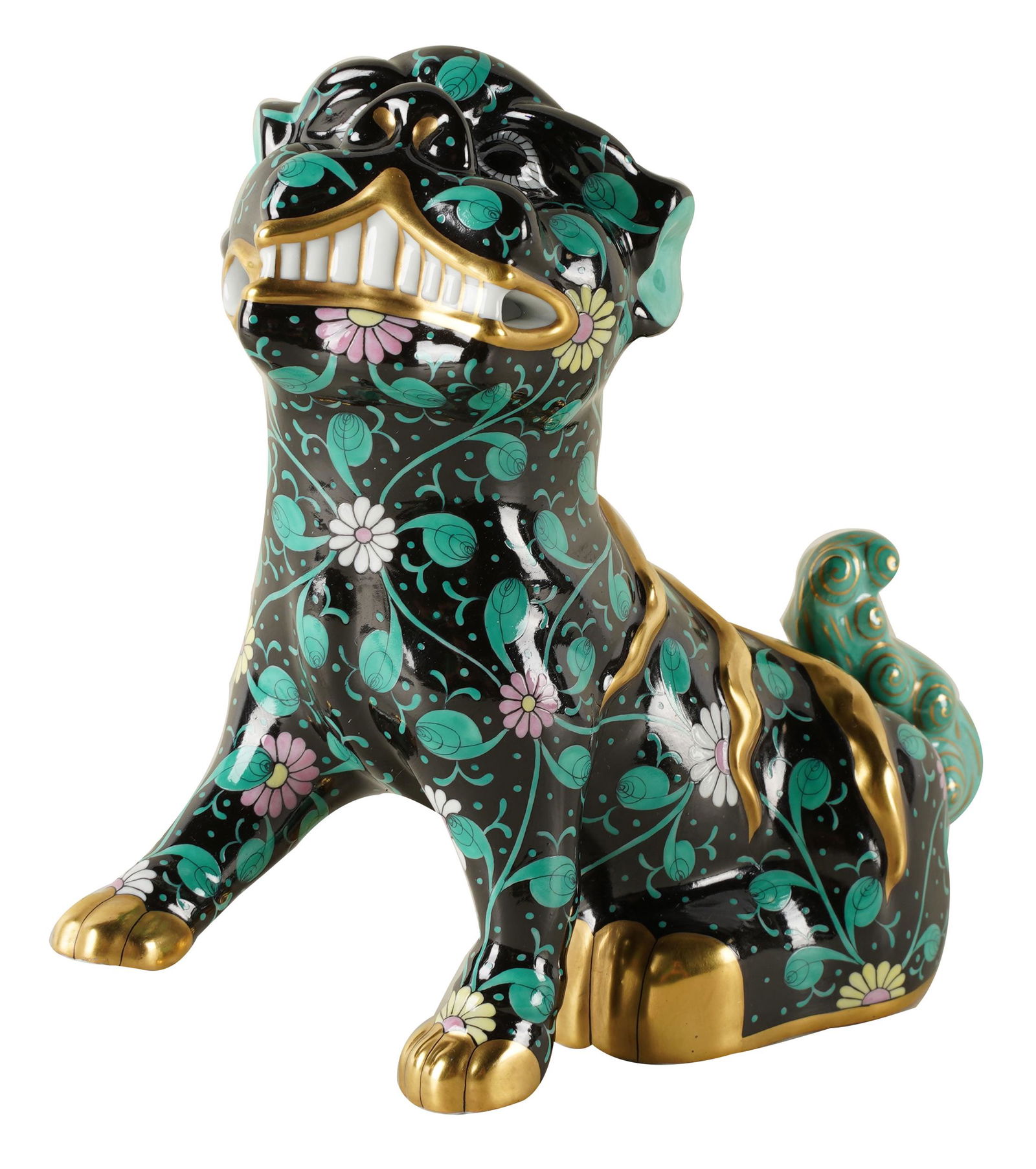 HEREND PORCELAIN FOO DOG FIGURE (1 of 7)