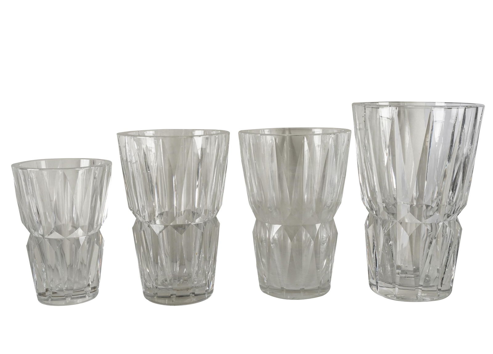 FOUR SAINT LOUIS CRYSTAL VASES (1 of 7)