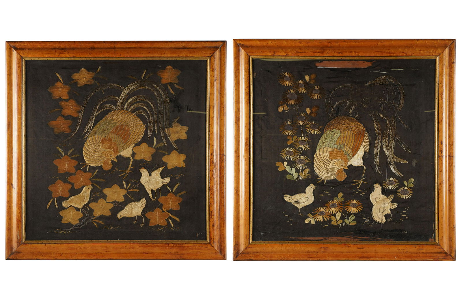 PAIR OF FRAMED ENGLISH EMBROIDERIES (1 of 14)